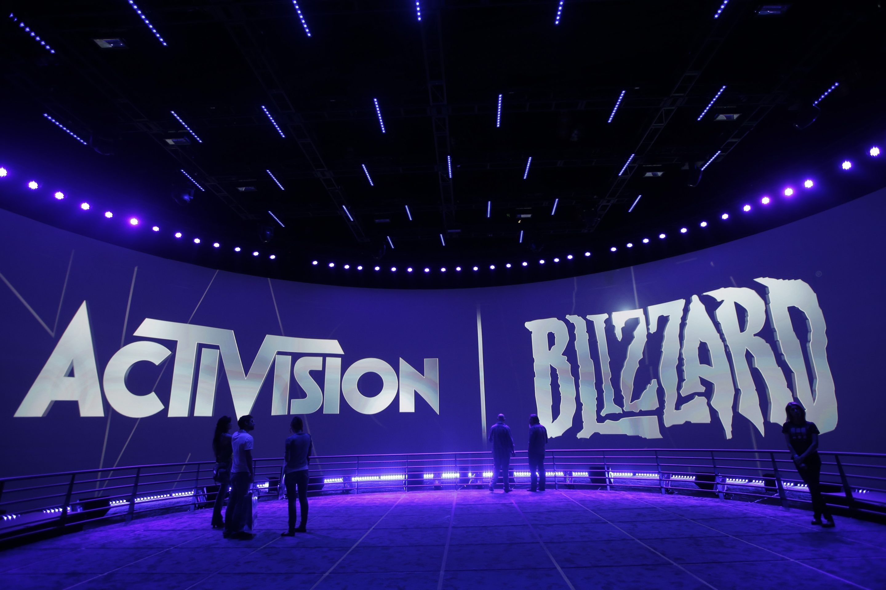 The Activision Blizzard Booth appears during the Electronic Entertainment Expo in Los Angeles on June 13, 2013.