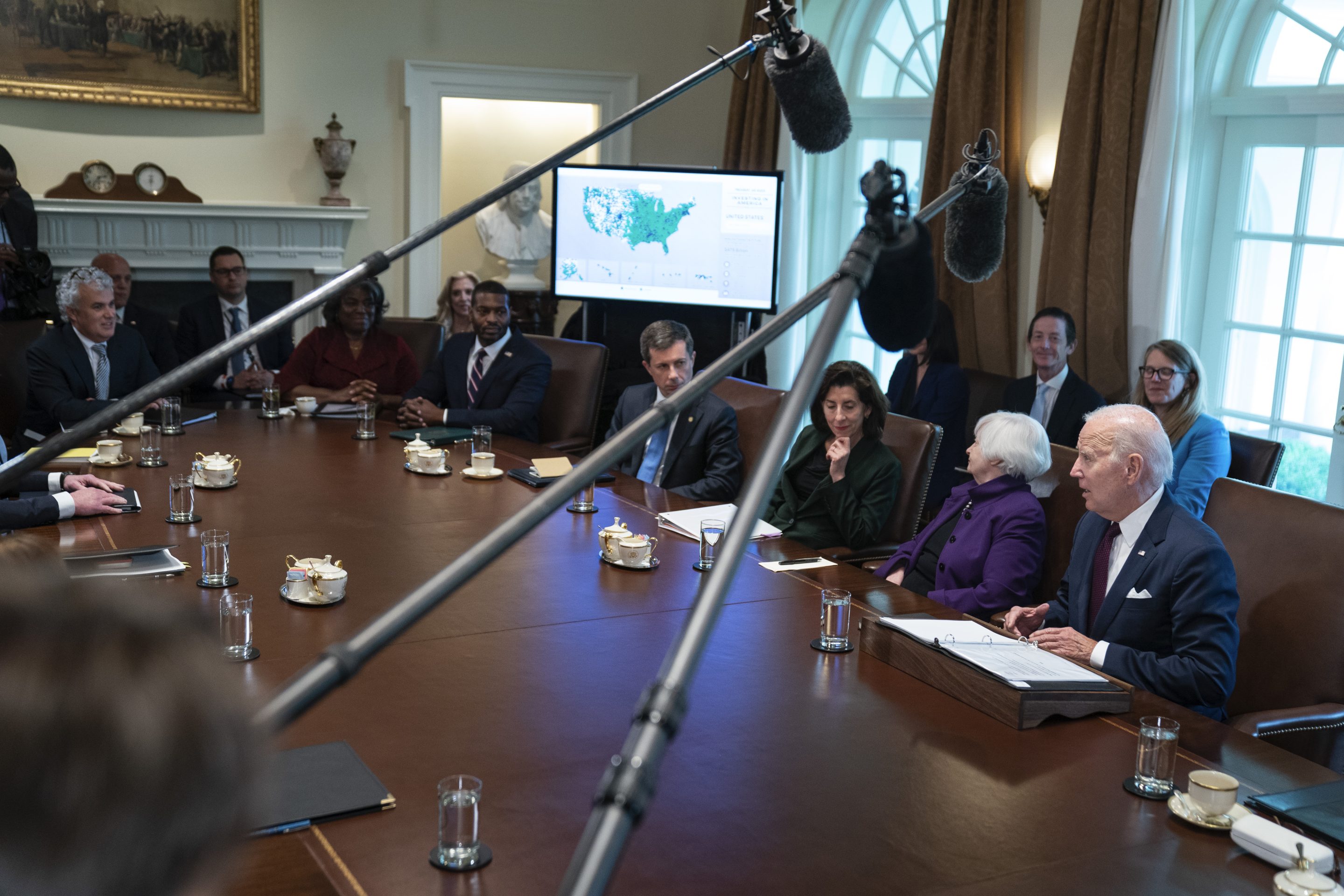 President Joe Biden speaks during a cabinet meeting at the White House, on June 7, 2023, in Washington.