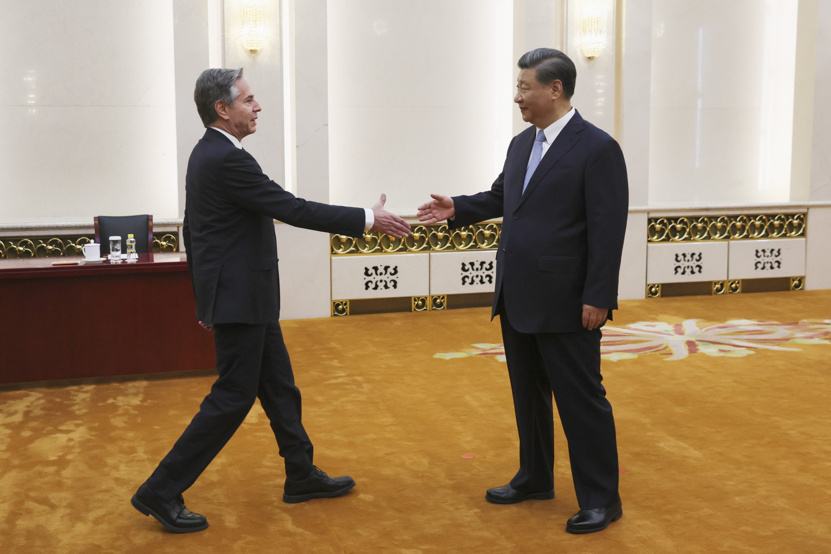 U.S. Secretary of State Antony Blinken meets with Chinese President Xi Jinping in Beijing on Monday.