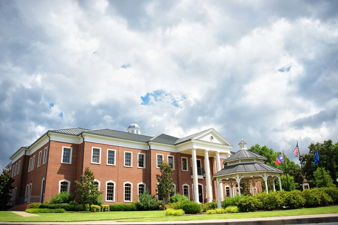 Outside Town Hall in Olive Branch, Miss., an affordable family-friendly city just 30 miles southeast of Memphis.