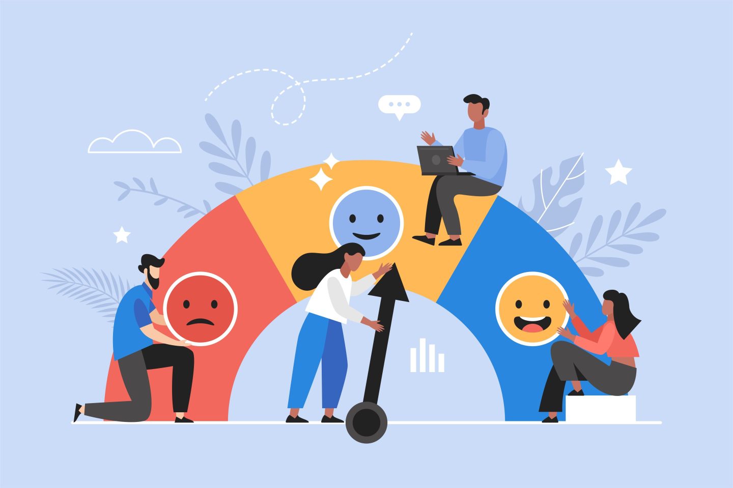 illustration of people satisfaction