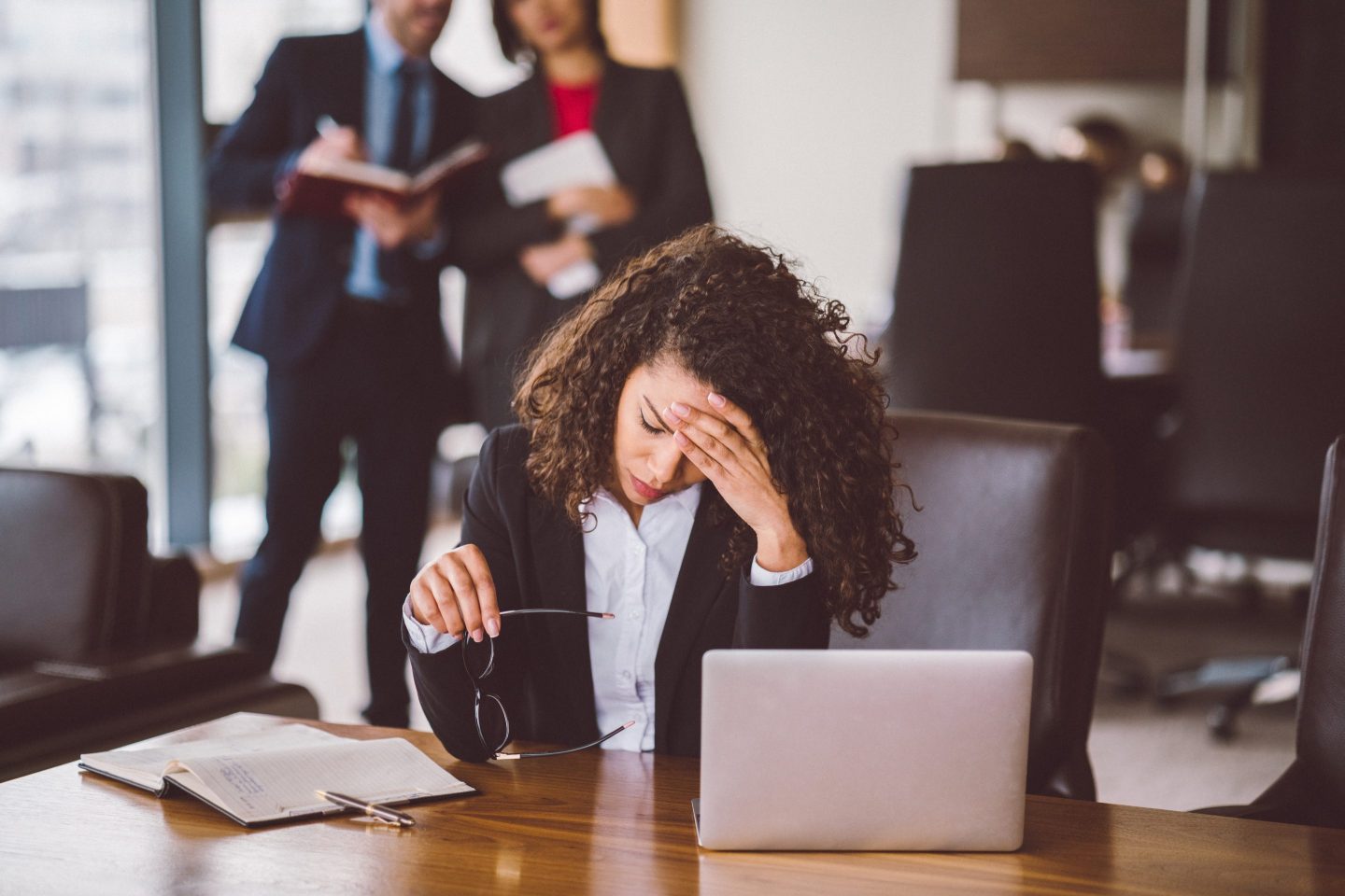 Stressed office worker