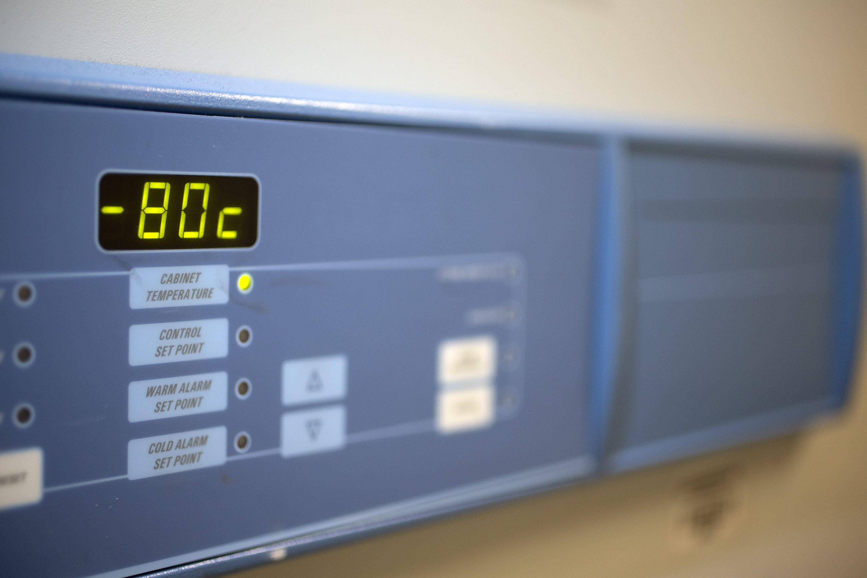 A freezer that kept specimens at minus 80 degrees Celsius was turned off, according to a lawsuit. 