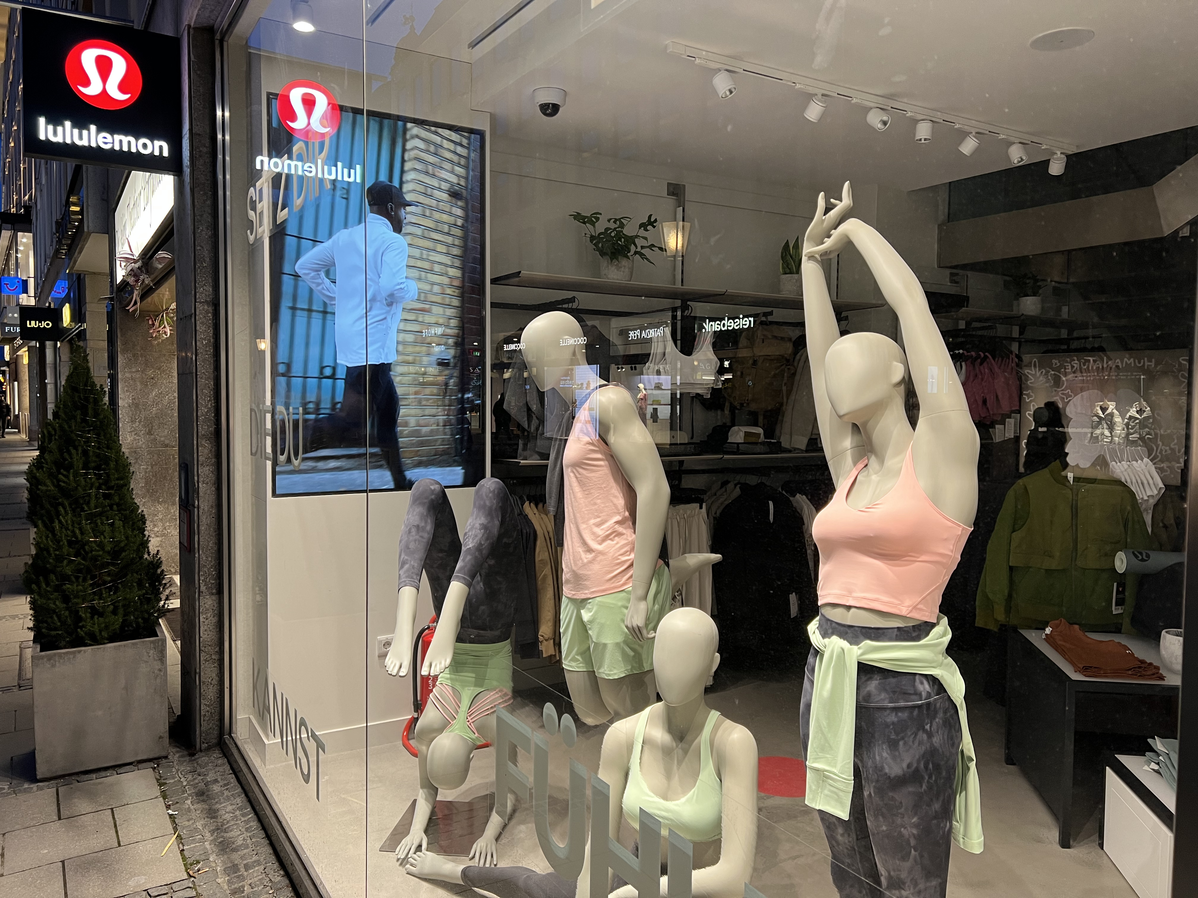 At a Lululemon Athletica in Munich.
