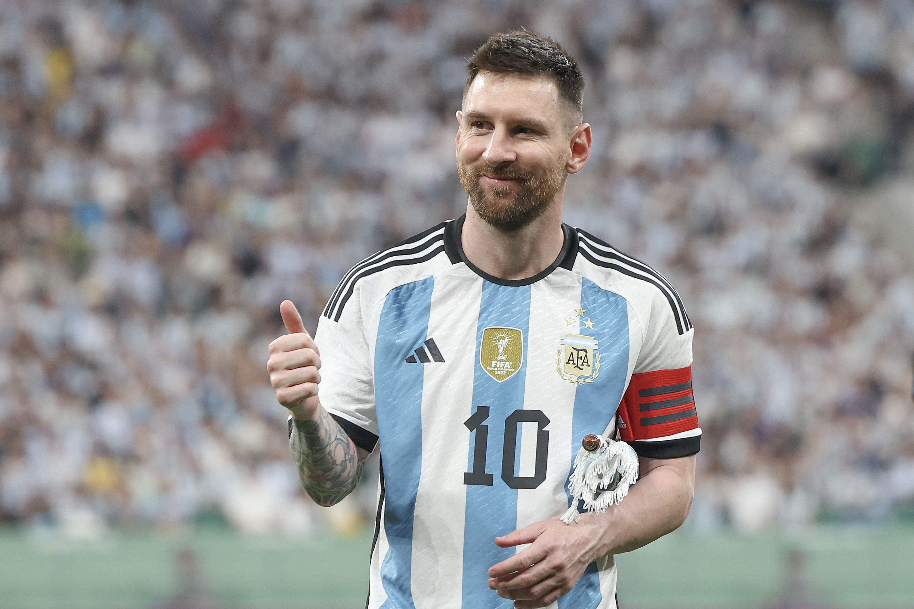 Argentine football star Lionel Messi