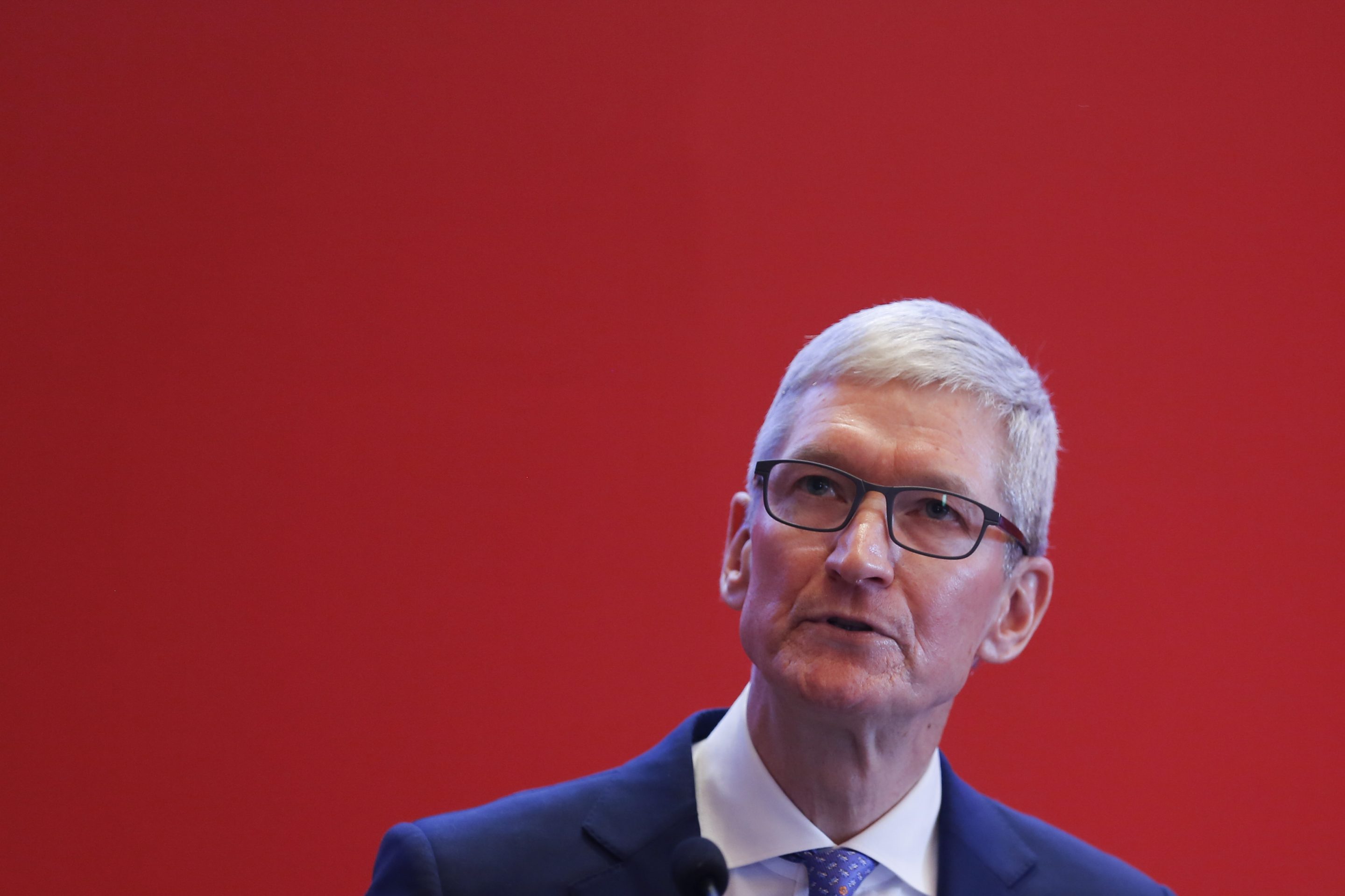 Apple Inc. CEO Tim Cook attends China Development Forum (CDF) 2018 at the Diaoyutai State Guesthouse on March 24, 2018 in Beijing, China.