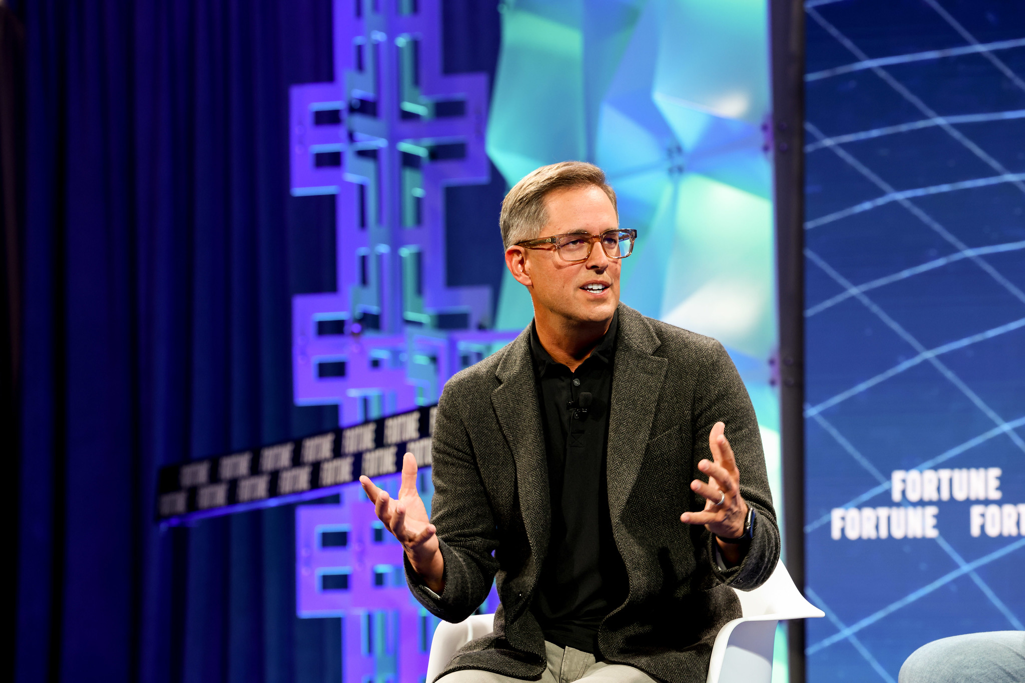 Aaron Skonnard, co-founder and CEO of Pluralsight, at Fortune Brainstorm Tech in Park City, Utah, in July 2023.