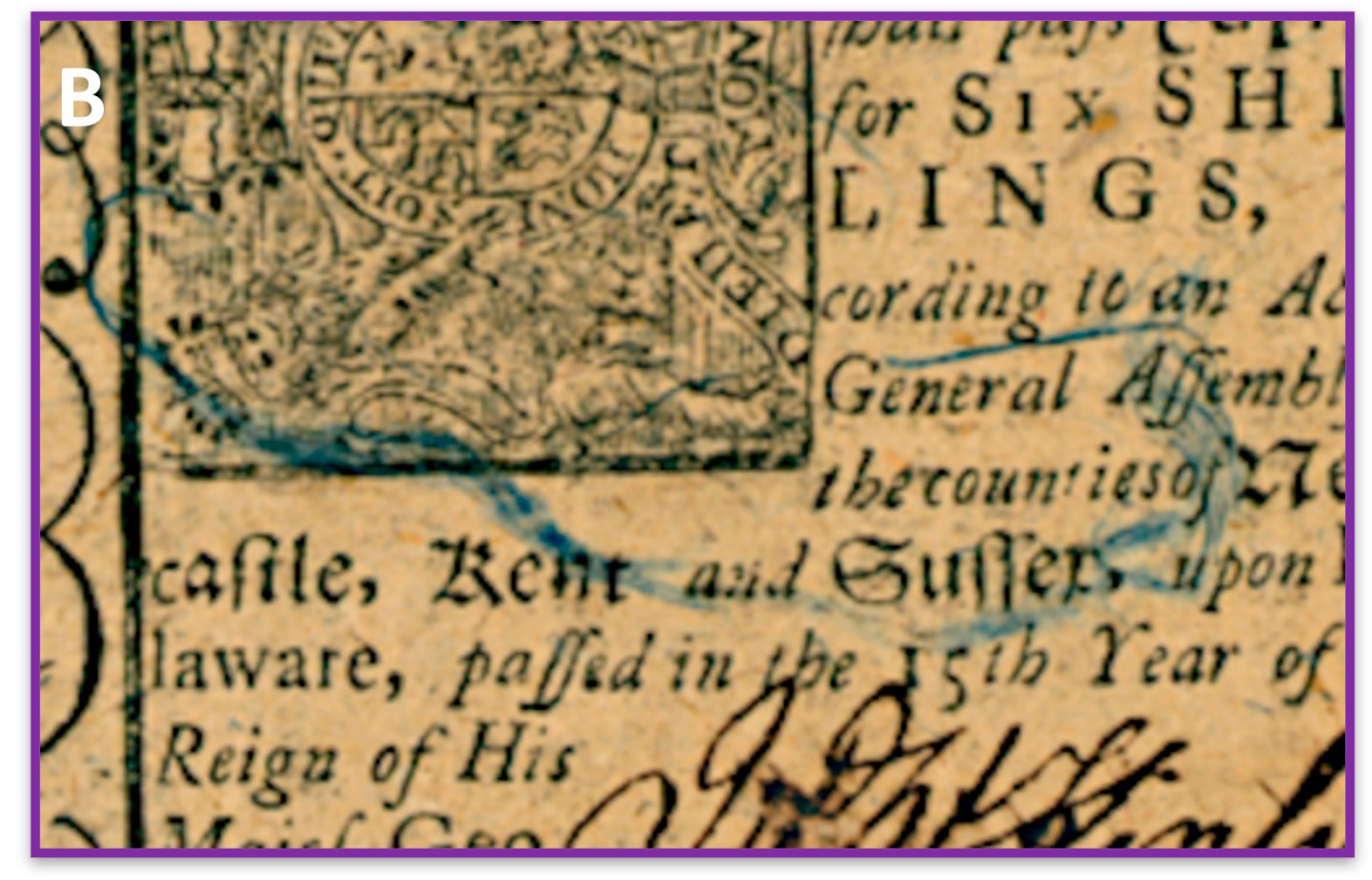 Benjamin Franklin launched America’s fight against counterfeit money with colored threads, watermarks and images of leaves, new study shows