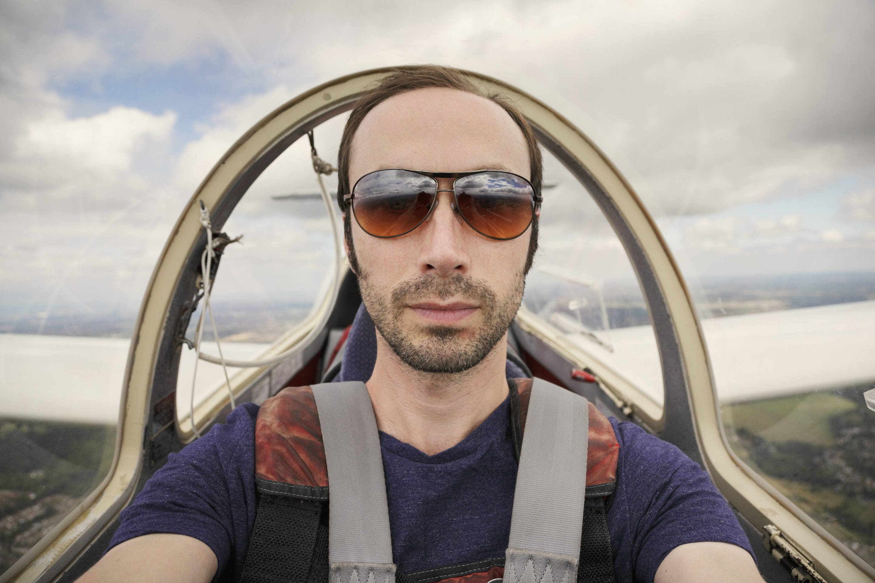 Man in glider