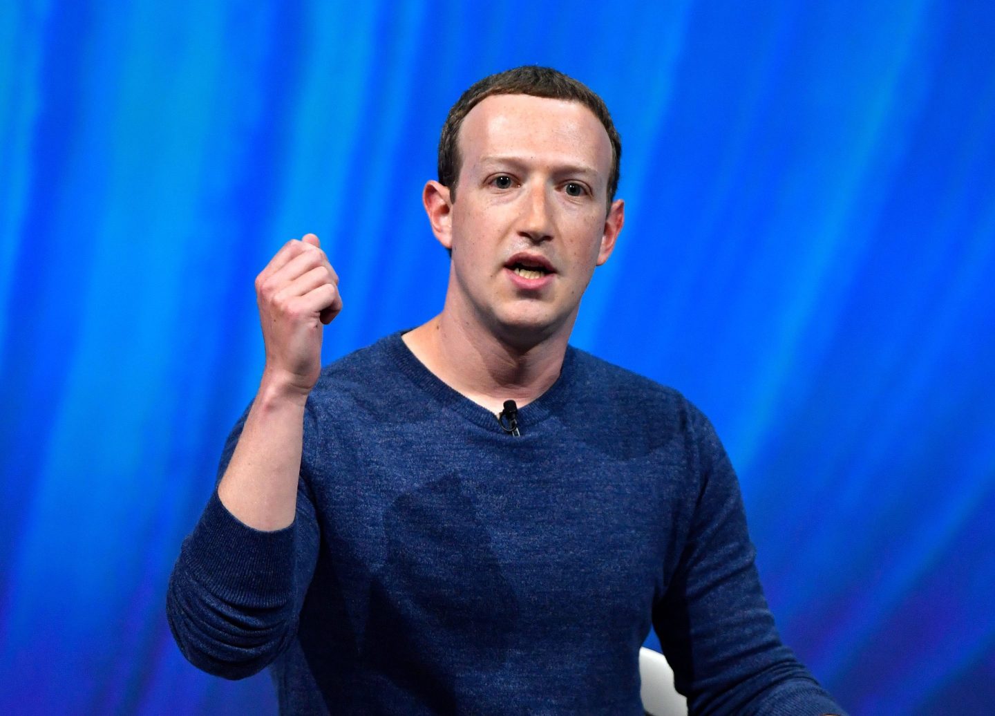 Mark Zuckerberg delivers a speech