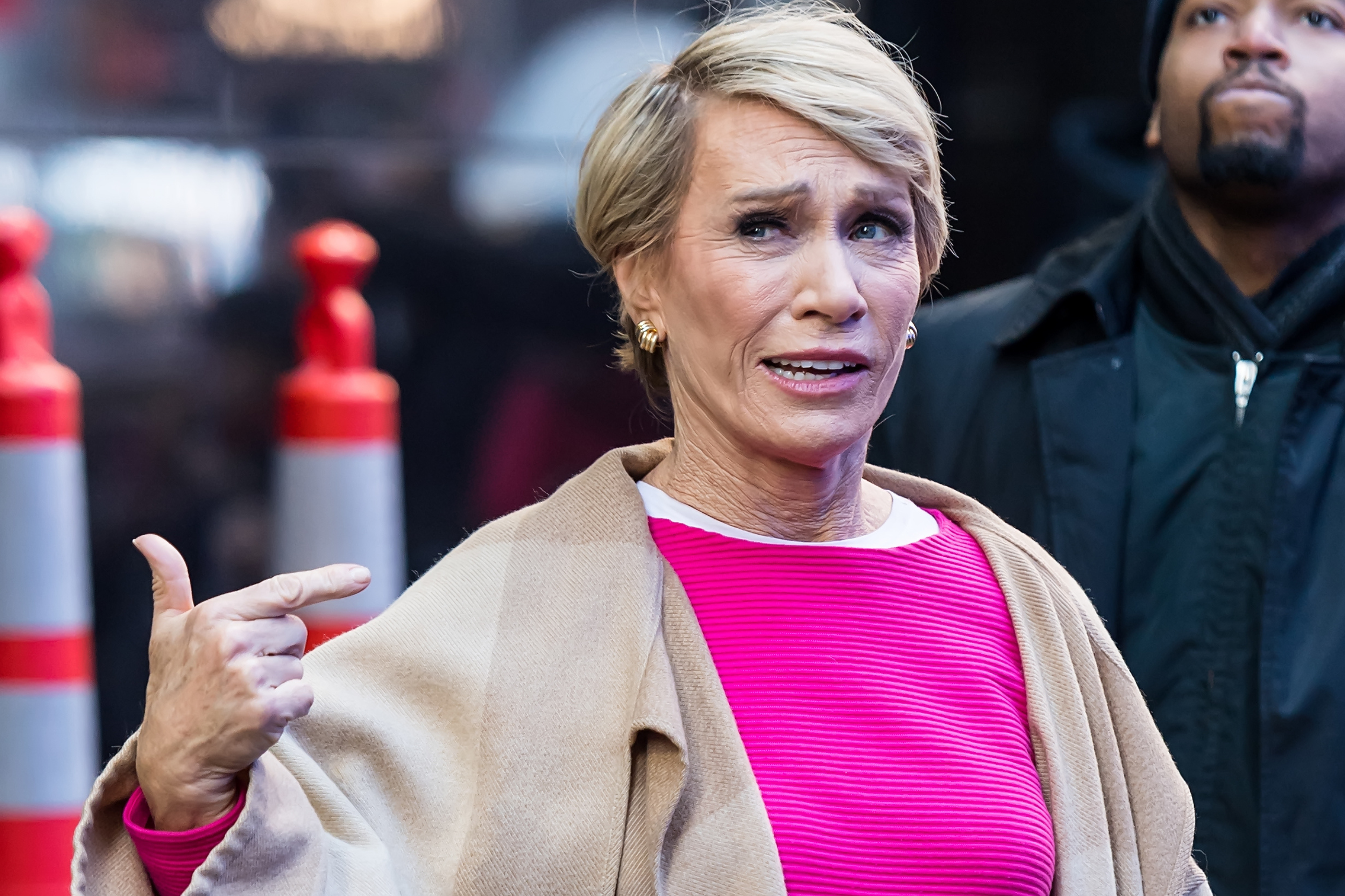 Barbara Corcoran in a brown coat