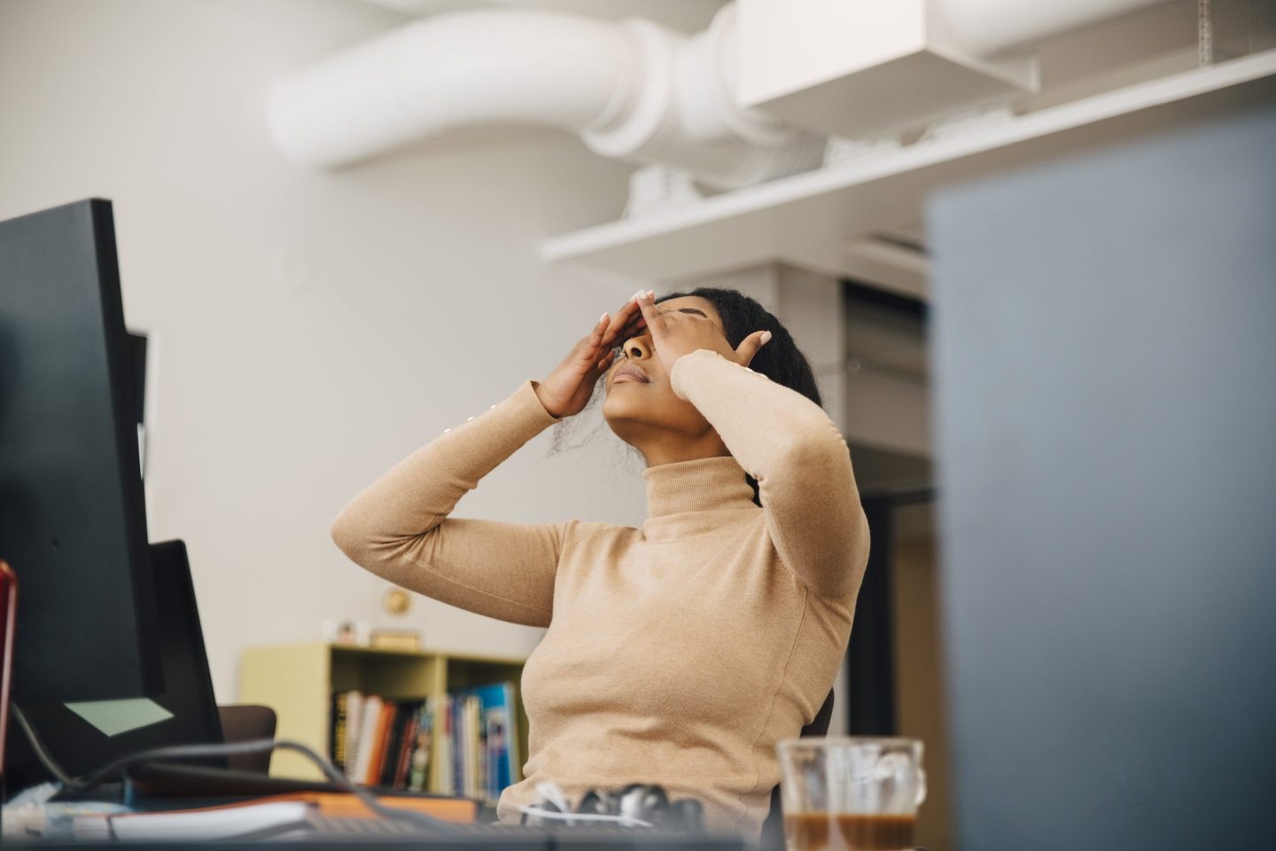 Woman with headache