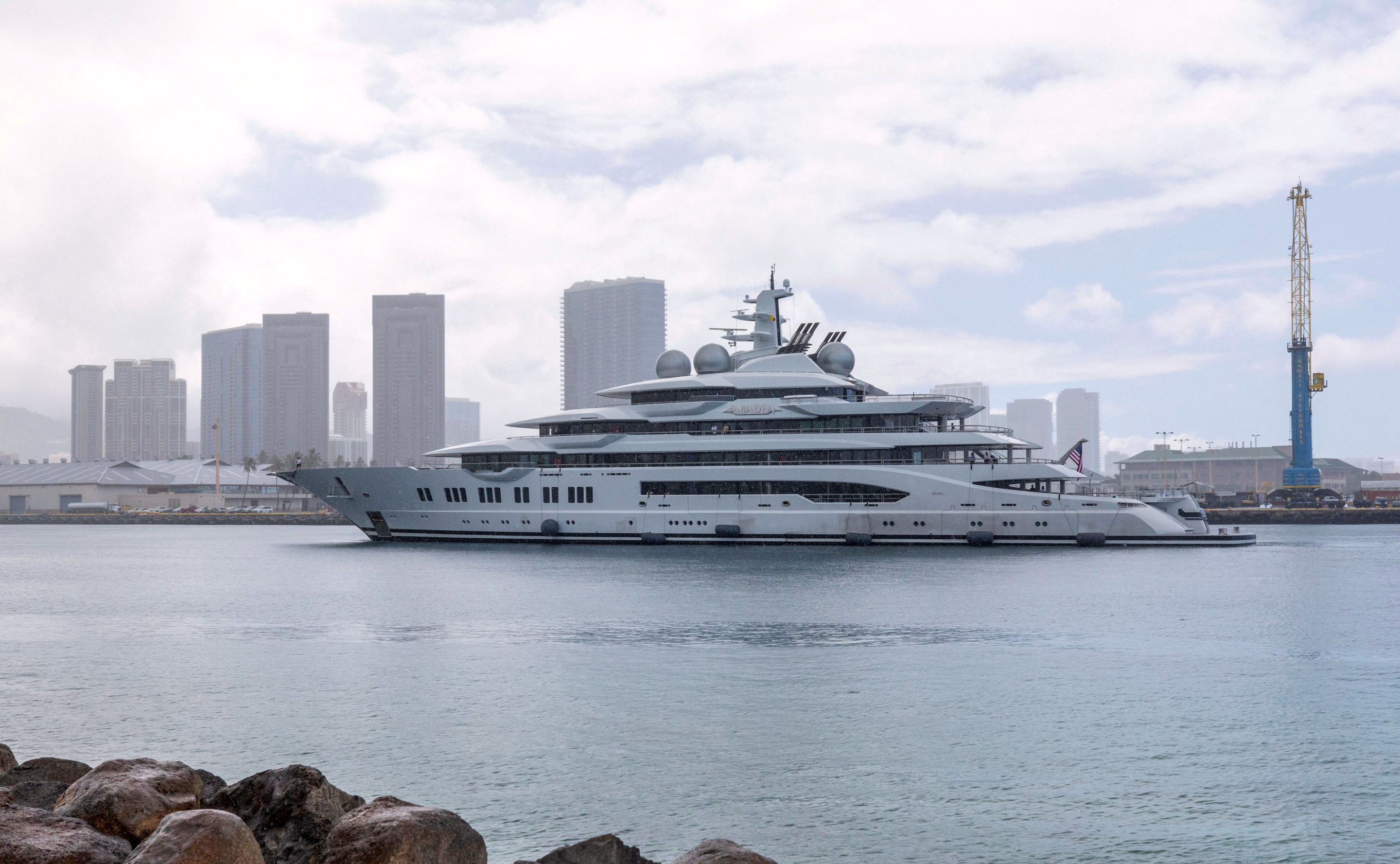The yacht Amadea, originally owned by sanctioned Russian Oligarch Suleiman Kerimov, was seized by the Fiji government in 2022.