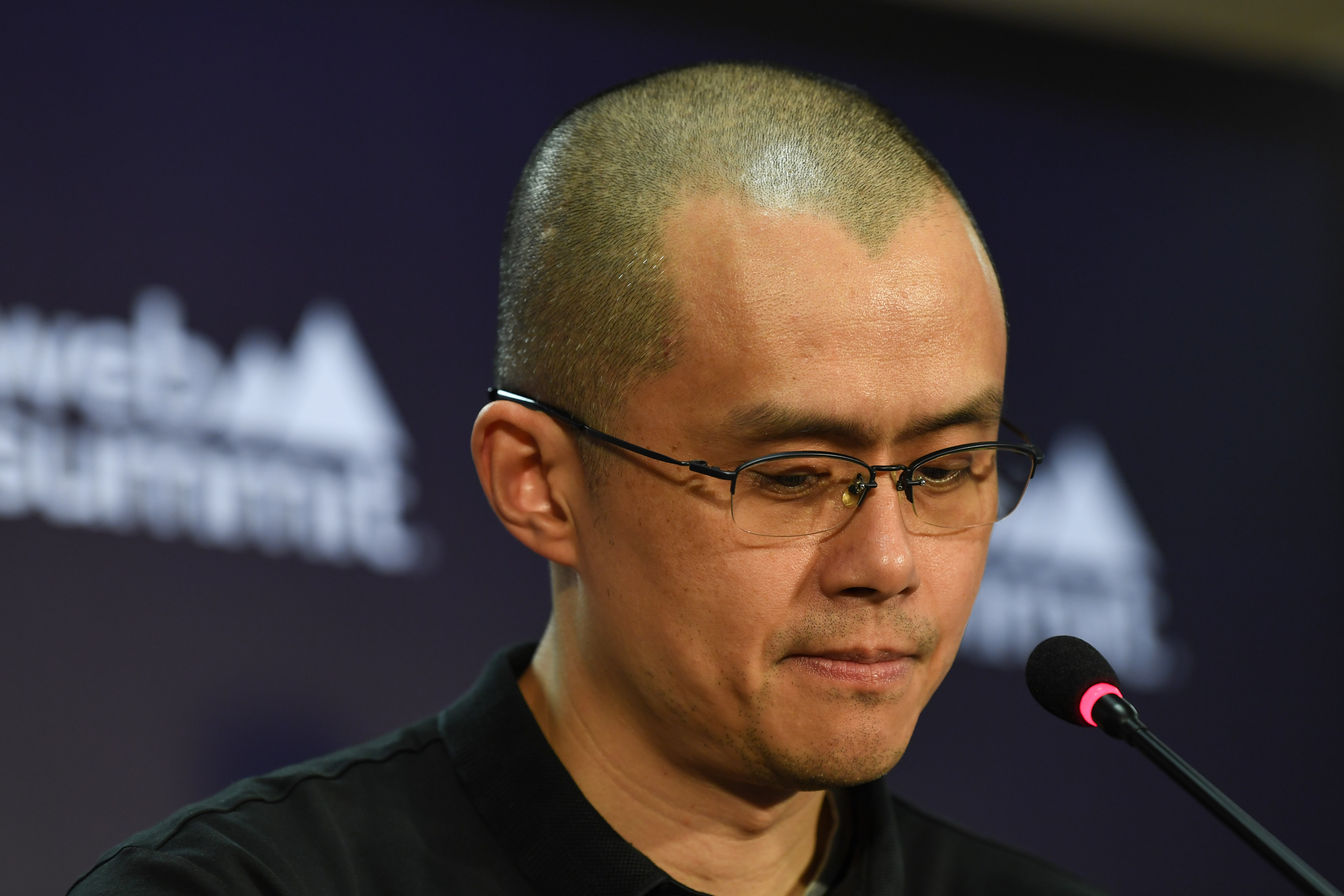 Changpeng Zhao, billionaire and CEO of Binance Holdings Ltd., at the Web Summit in Lisbon, Nov. 2, 2022.