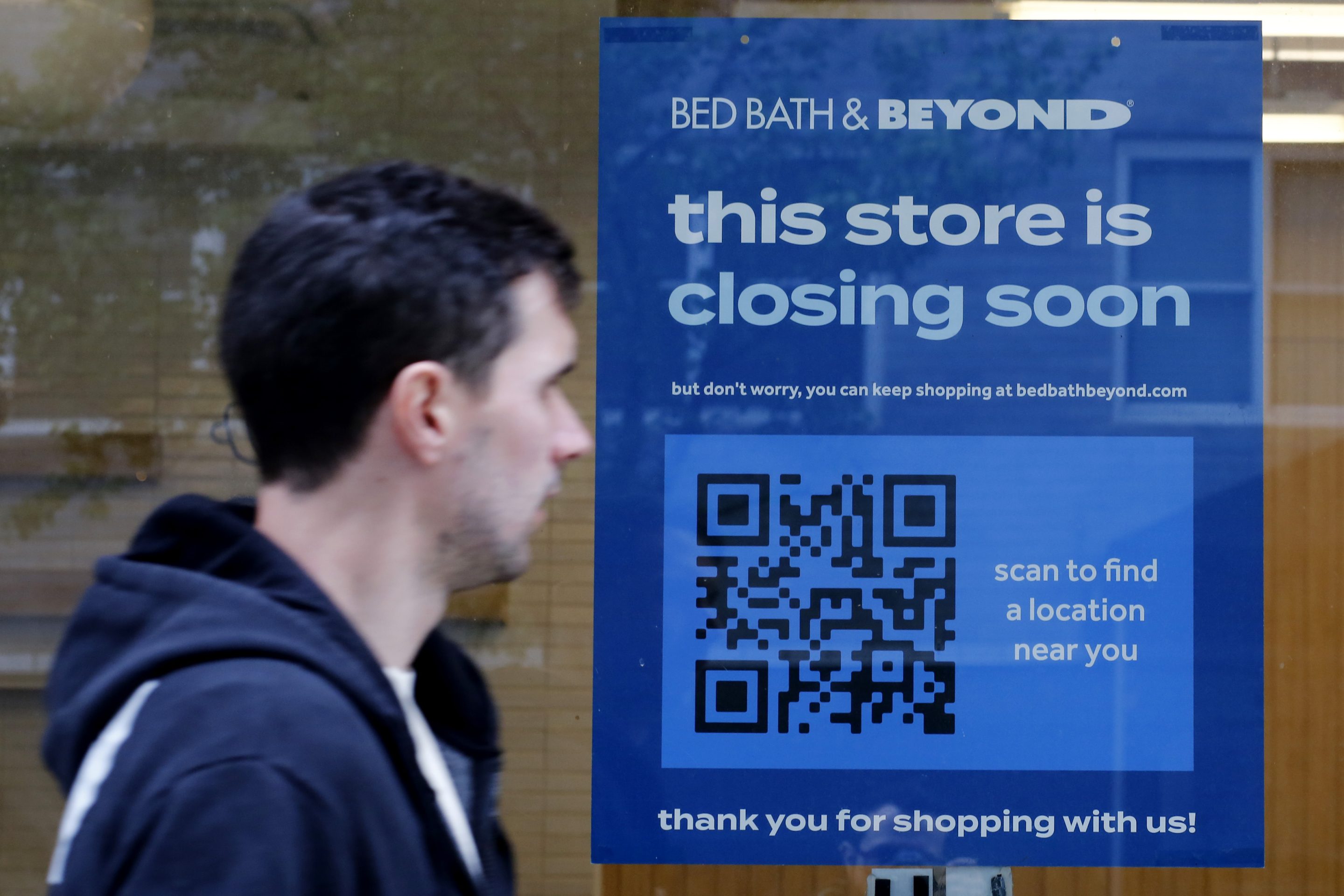 A Bed Bath & Beyond store earlier this year before it closed.