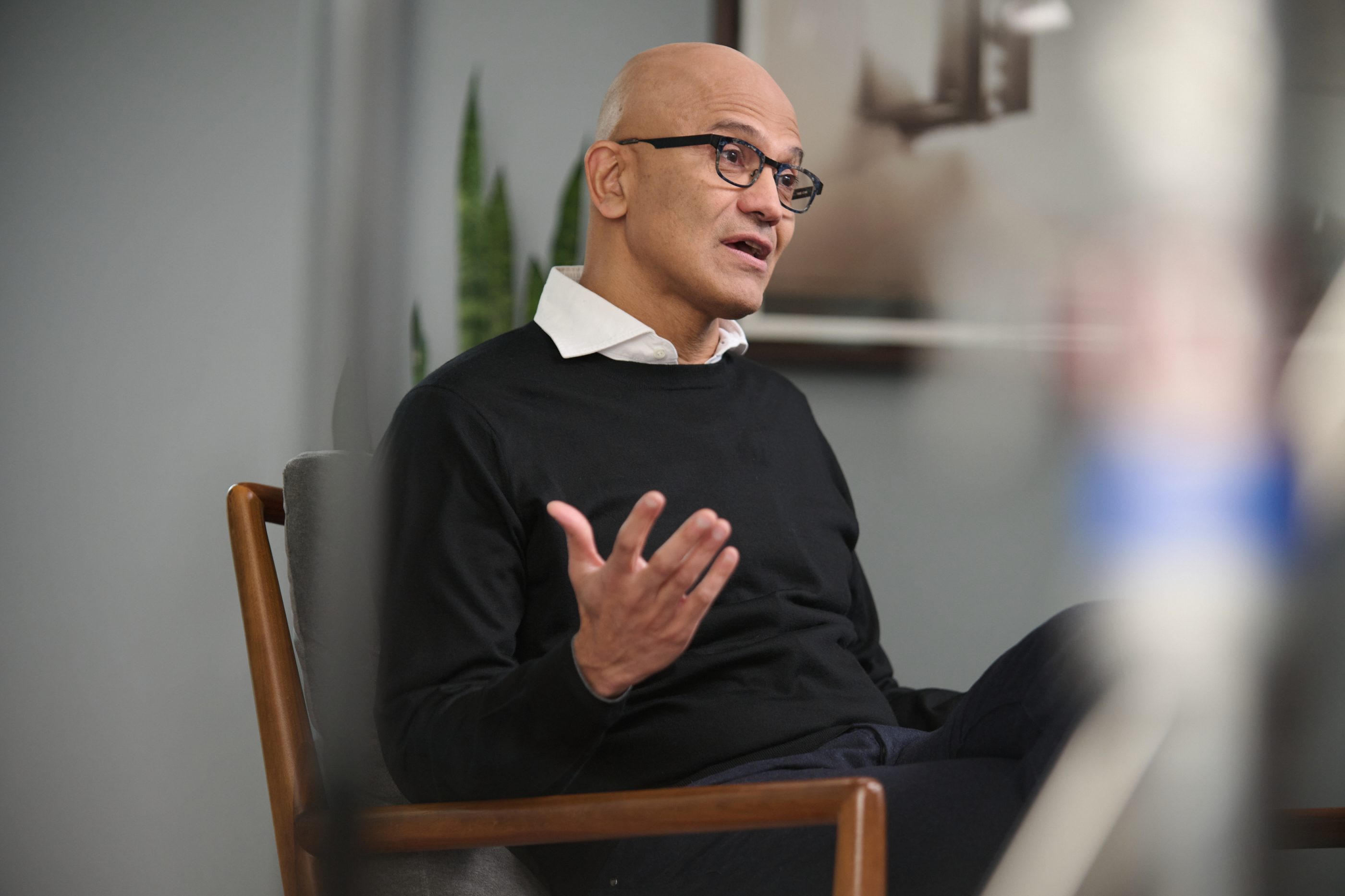 Microsoft CEO Satya Nadella discusses his company's partnership with ChatGPT maker OpenAI.
