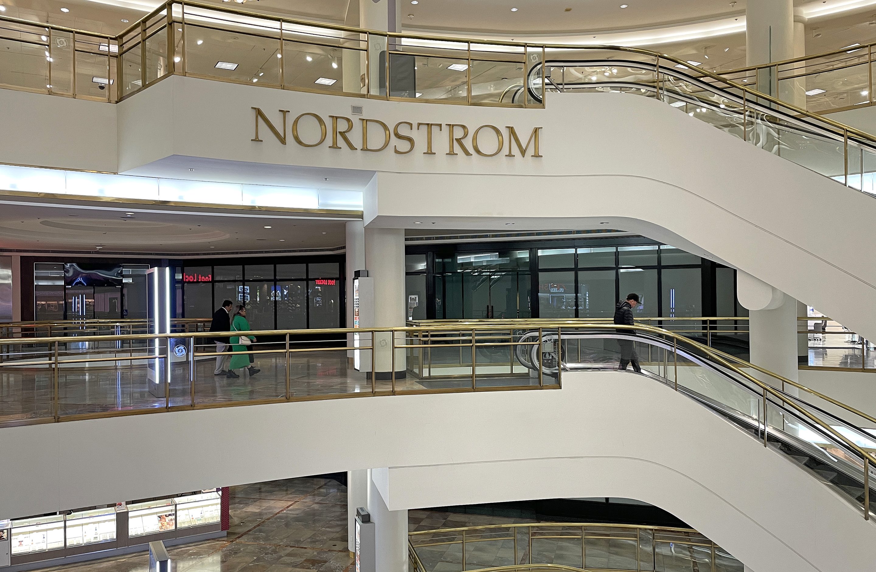 Shoppers walk through an empty Westfield San Francisco Centre on May 11, 2023 in San Francisco, California.