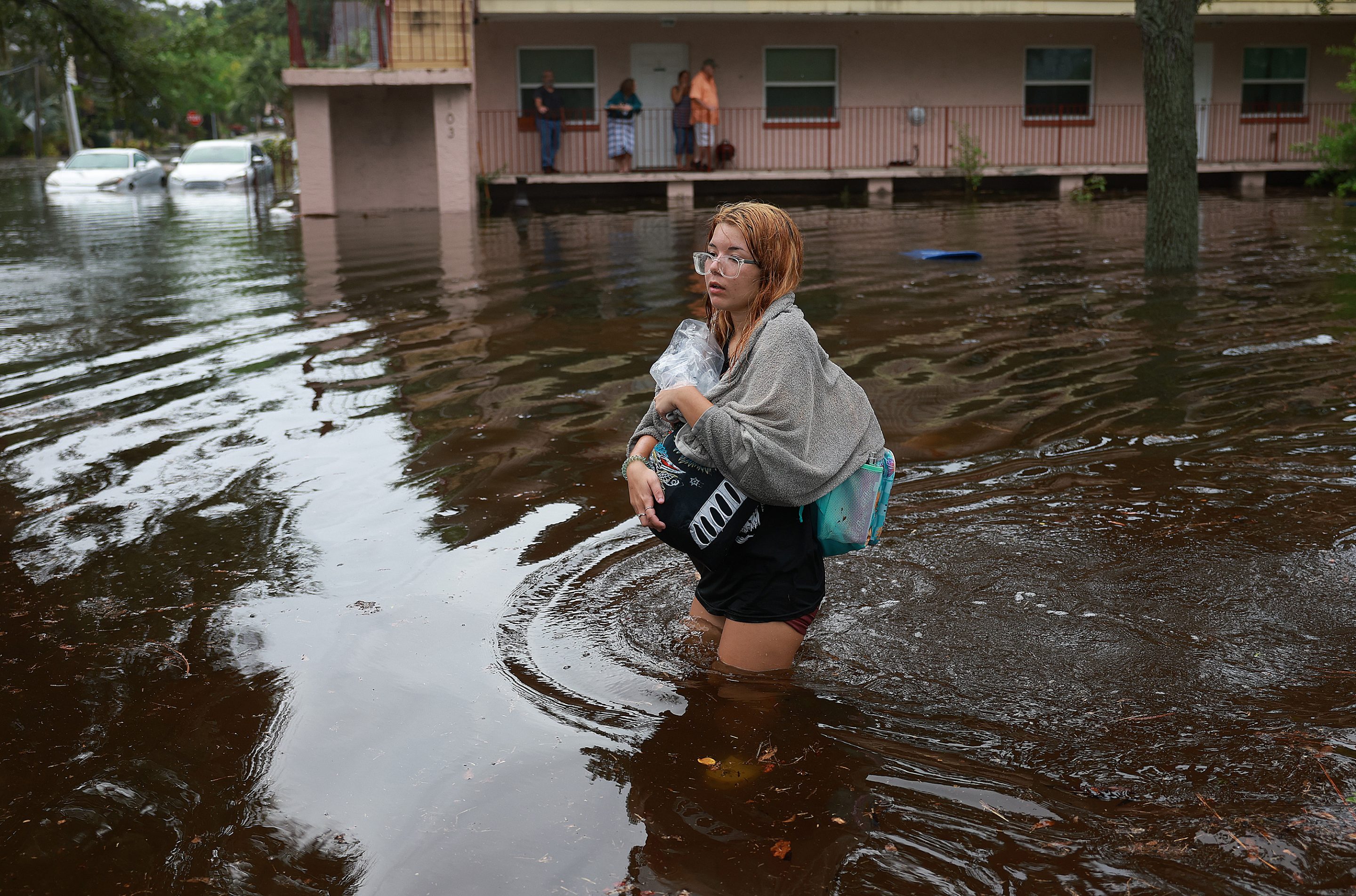 Flooding in Tarpon Springs, Florida on Aug.30 after Hurricane Idalia hit the Big Bend area on the Gulf Coast of Florida.