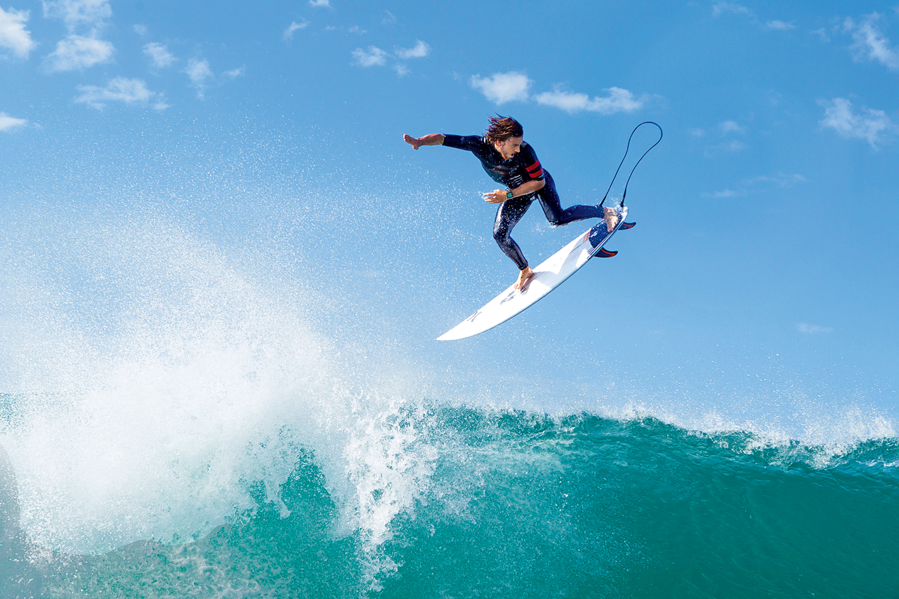 Even if you don’t catch air like pro rider Reef Heazlewood, the new shortboards
will make you feel like a star.