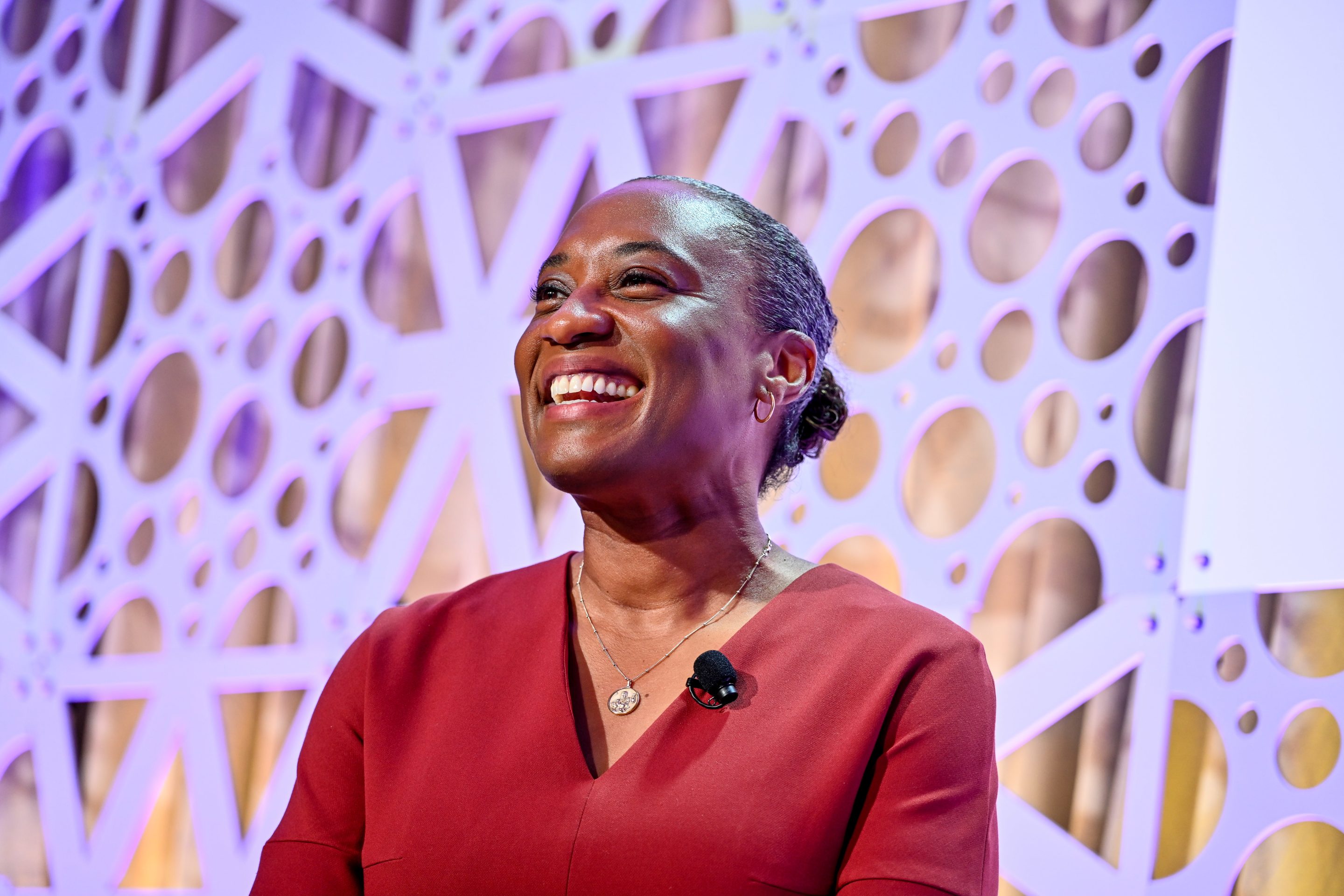 Newly-appointed Sen. Laphonza Butler (D–Calif.), who replaced Dianne Feinstein, speaks at Fortune's Most Powerful Women Summit in Laguna Niguel, Calif., on Oct. 9, 2023.