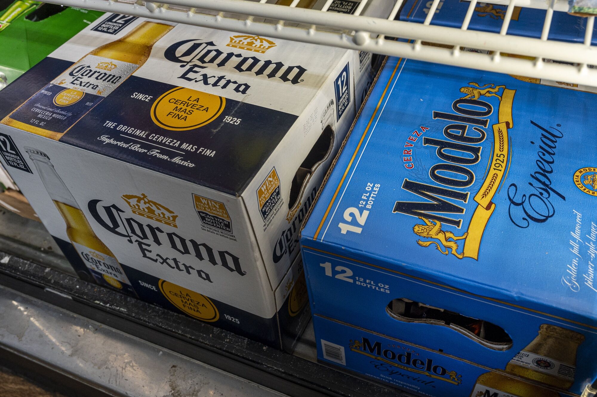 Bottles of Corona and Modelo beer in a store in San Francisco this week.