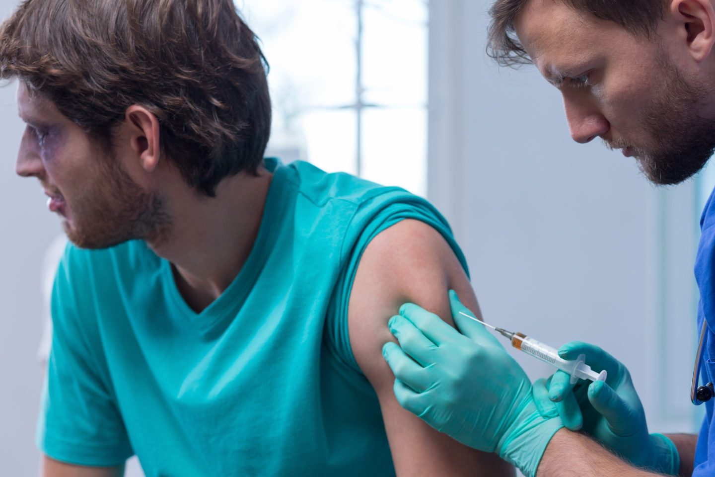 Man getting a shot