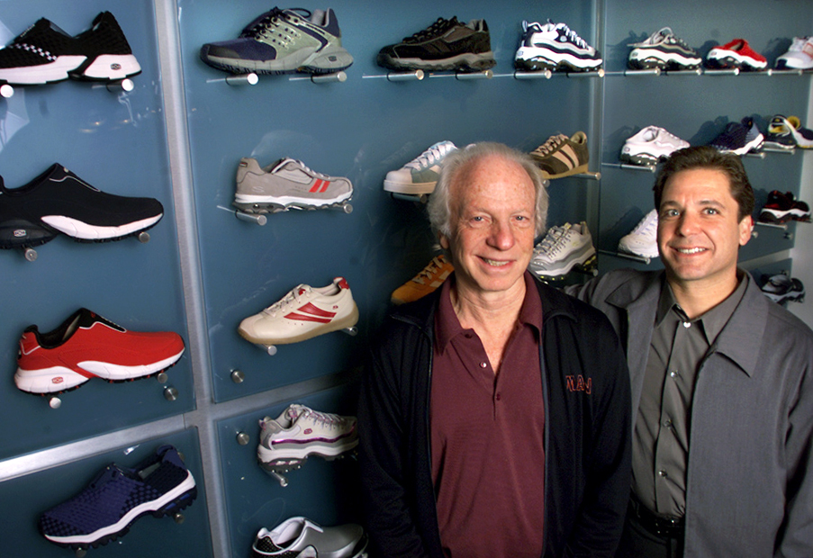 Skechers founders, Robert Greenberg and son Michael Greenberg.