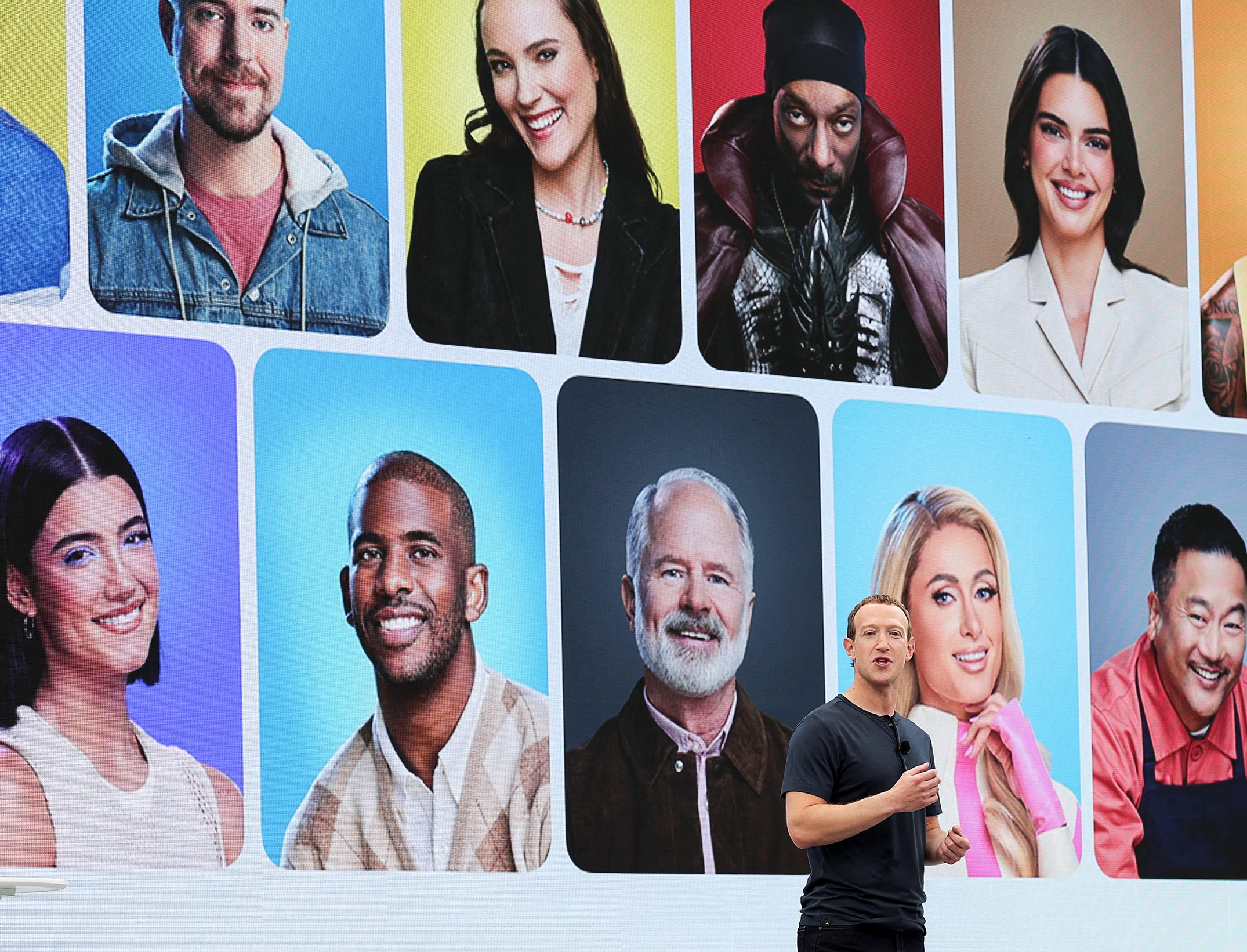 Meta CEO Mark Zuckerberg speaks about the company's AI Social Profiles.