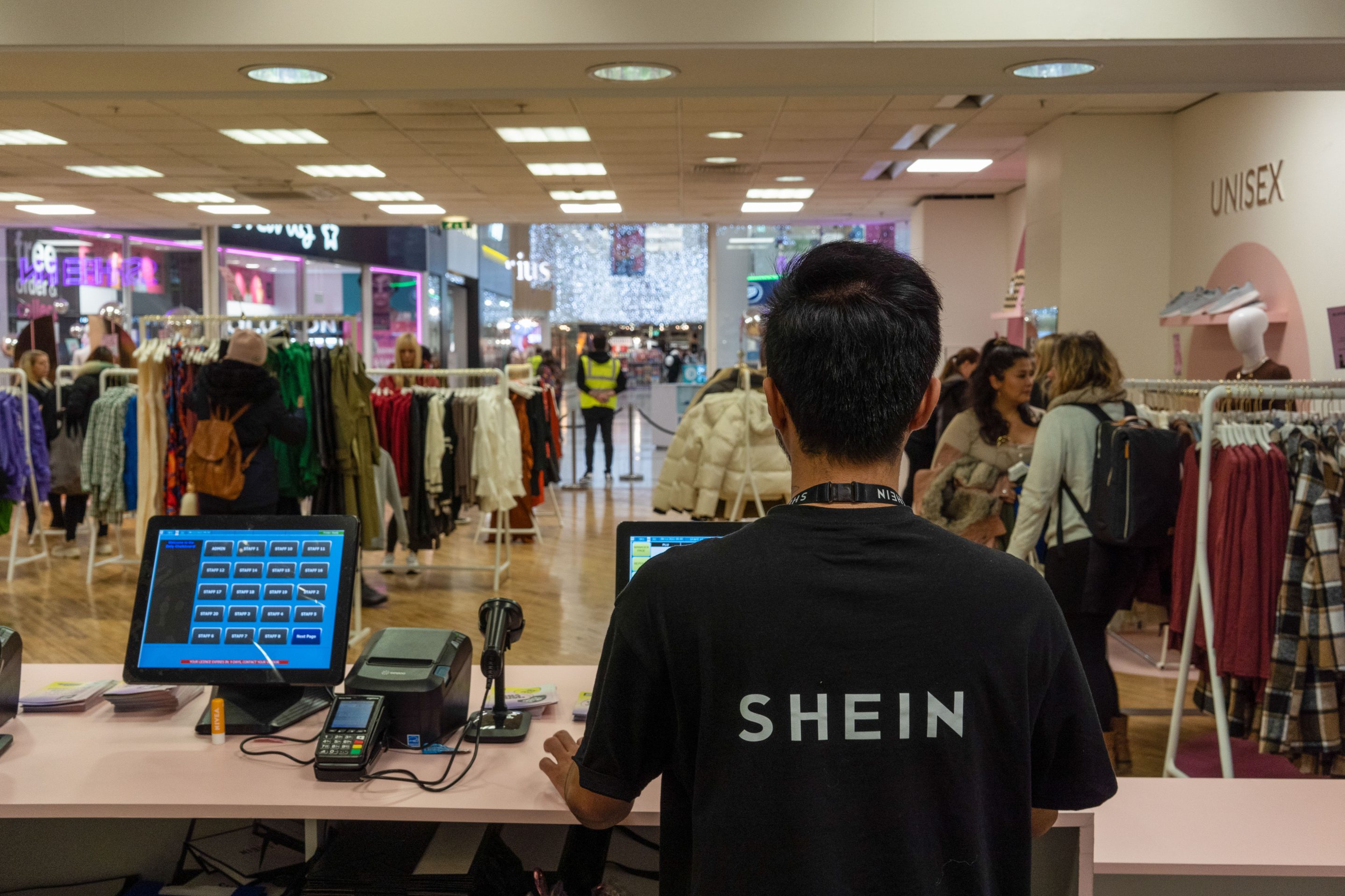 A SheIn pop-up store in Dublin.