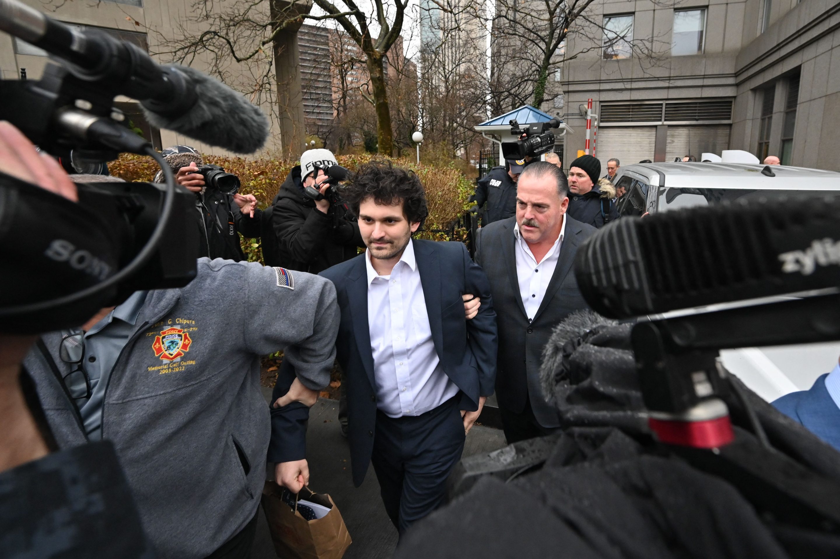 FTX founder Sam Bankman-Fried leaving court