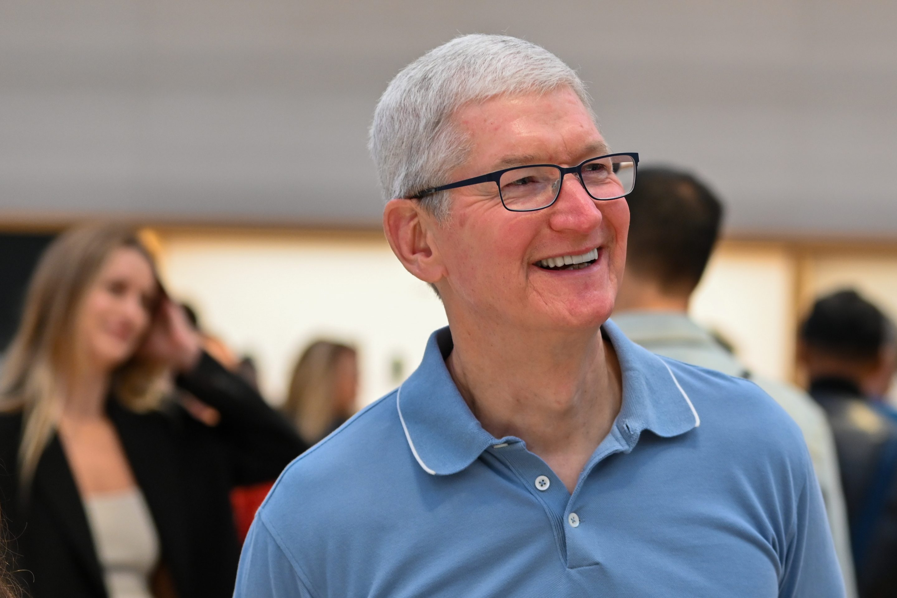 Tim Cook, CEO of Apple, during a launch event at the Fifth Avenue Apple Store on September 22, 2022 in New York City.
