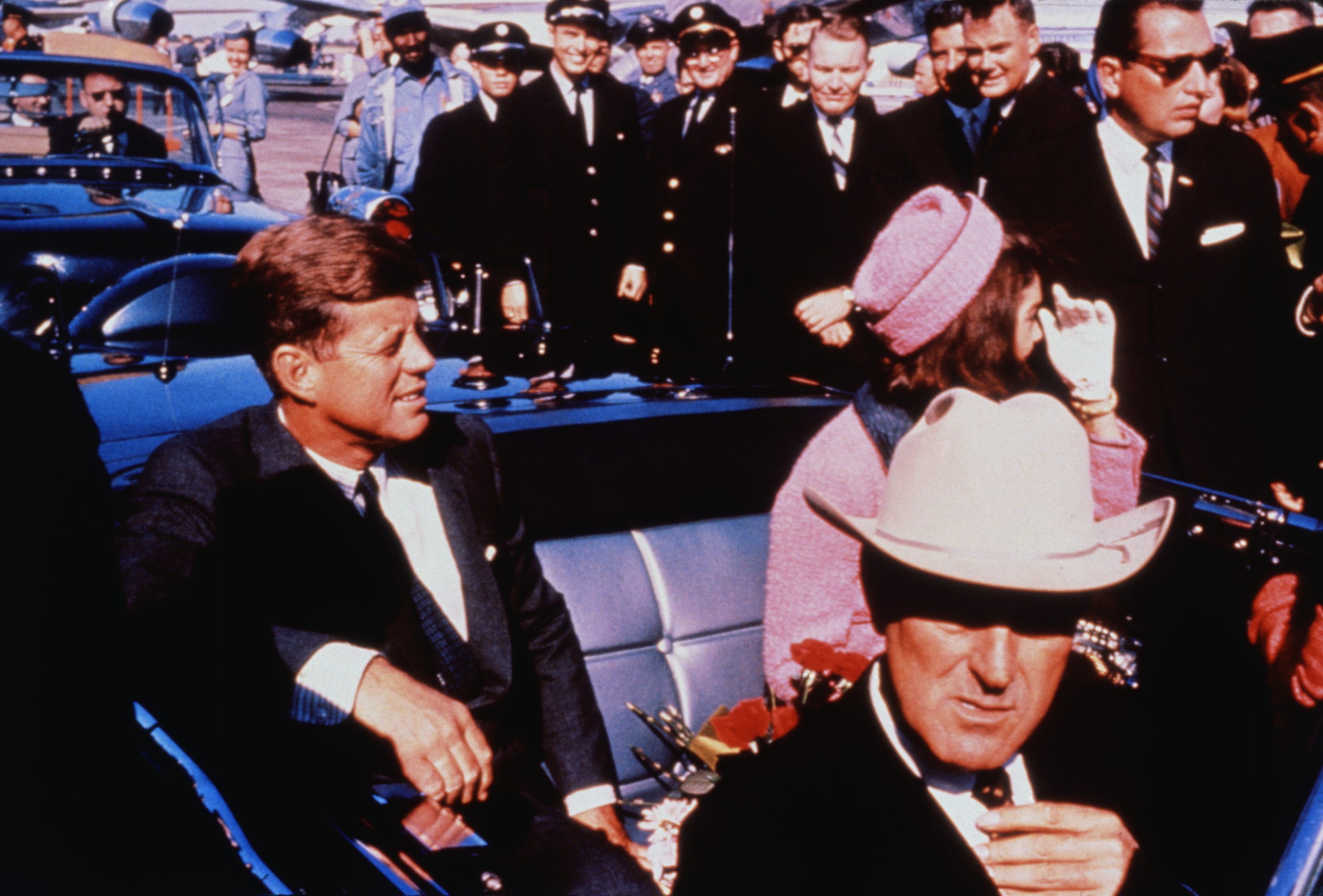 President John F. Kennedy, moments before he was assassinated.
