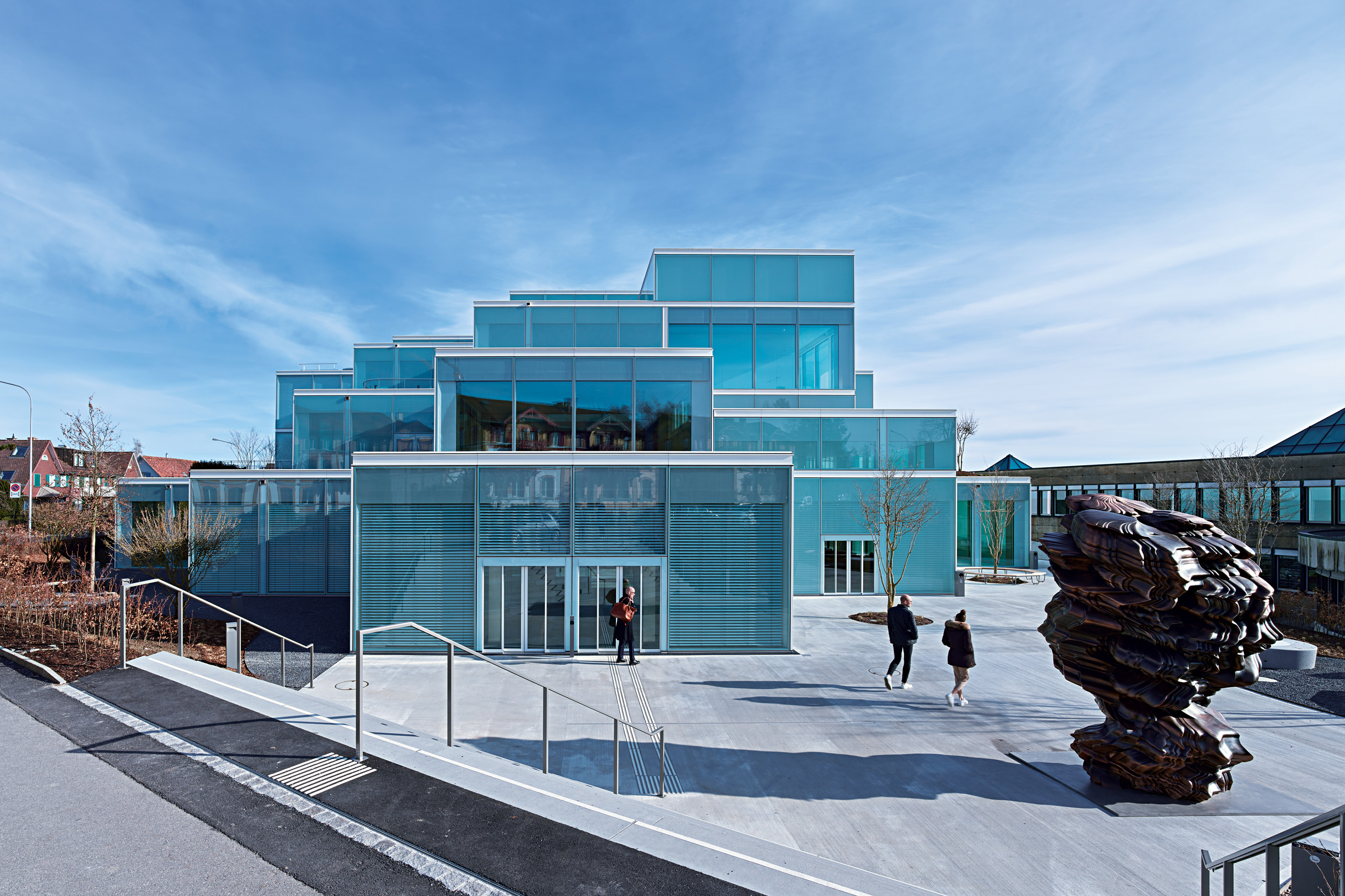 HSG Learning Center, Switzerland that has ECOPact + inside with 10% less CO2 and 20% recycled and demolition waste inside.
