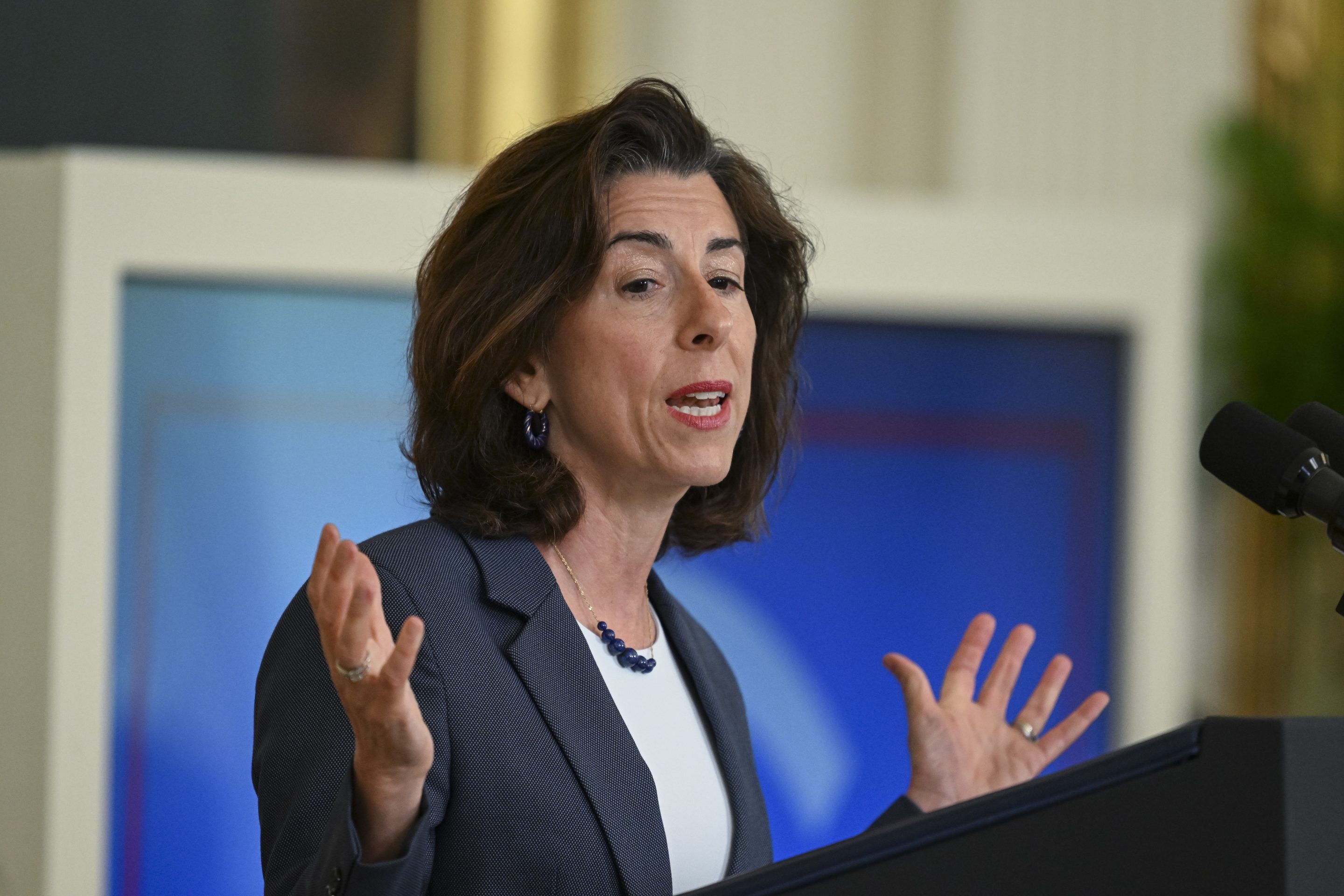 Commerce Secretary Gina Raimondo has vocally defended boosting U.S. manufacturing capacity as a security measure.