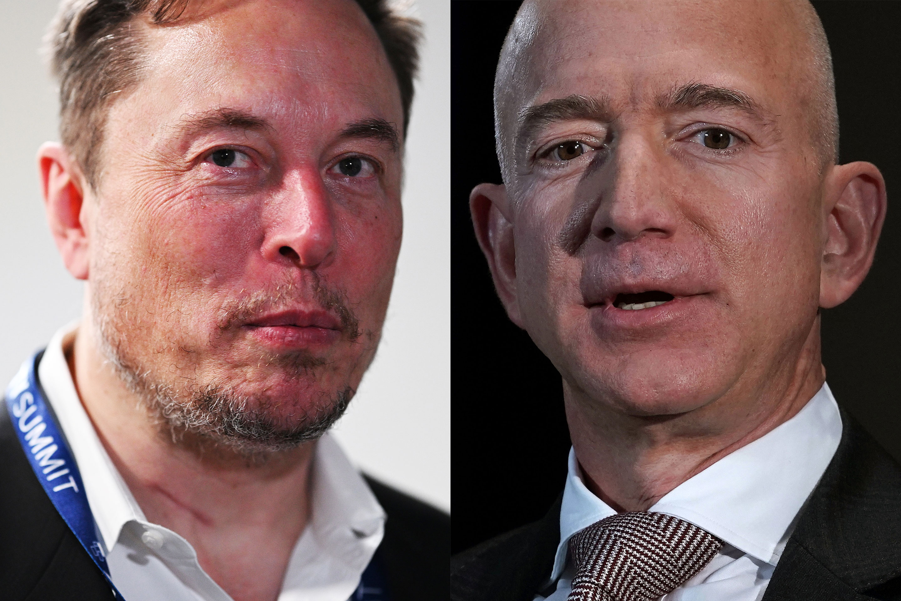 SpaceX CEO Elon Musk and Amazon founder Jeff Bezos have a long-running space rivalry.