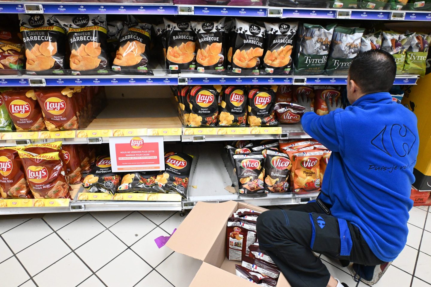 PepsiCo and a French supermarket giant are arguing over who dumped who first in ‘shrinkflation’ tussle