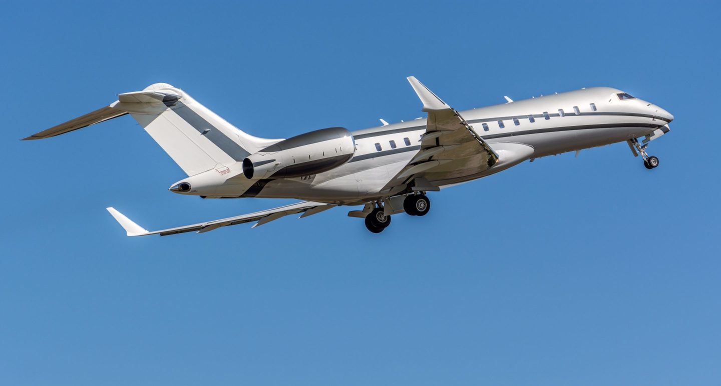 an aircraft shown mid flight