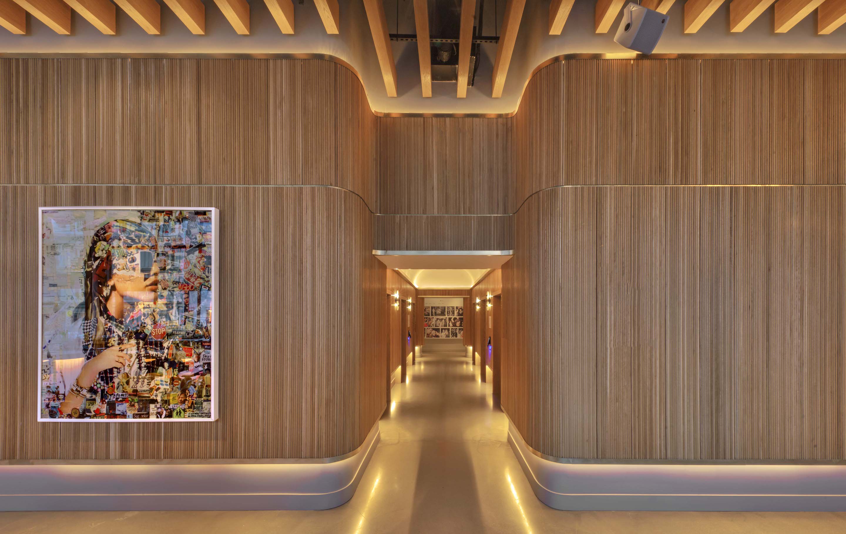 Inside the main lobby at Virgin Hotels New York.
