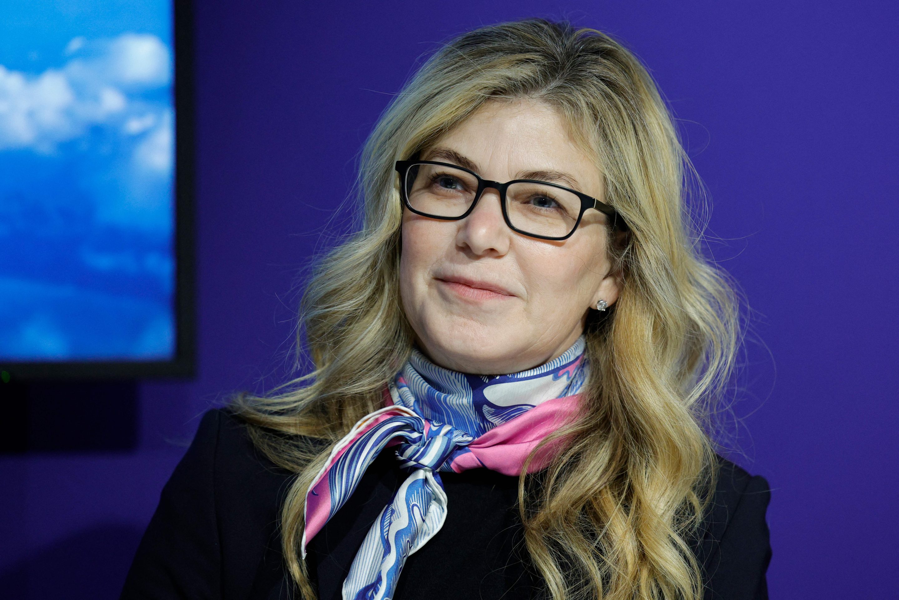 Executive vice president of The Boeing Company and president and chief executive officer of Boeing Global Services Stephanie Pope gives a press conference at the ParisLe Bourget Airport, on June 20, 2023. (Photo by Geoffroy VAN DER HASSELT / AFP) (Photo by GEOFFROY VAN DER HASSELT/AFP via Getty Images)