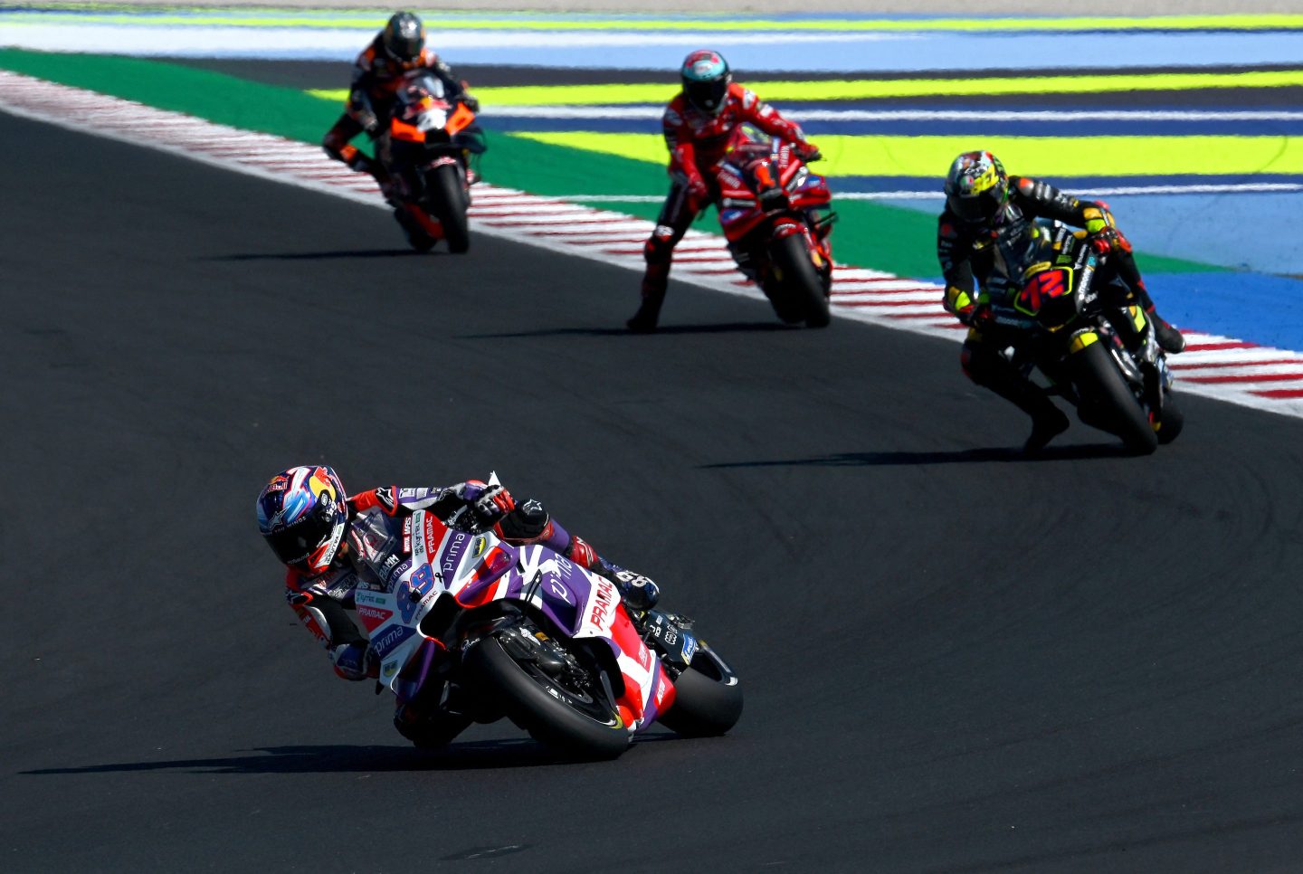 bikers on a race track
