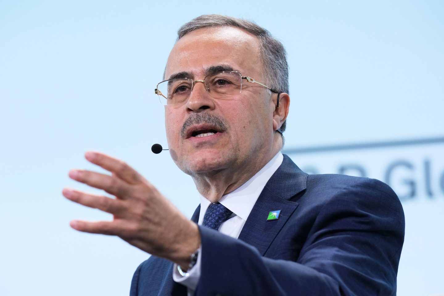 Amin Nasser, chief executive officer of Saudi Aramco, speaks at the 2024 CERAWeek by S&P Global conference in Houston, Texas, US, on Monday, March 18