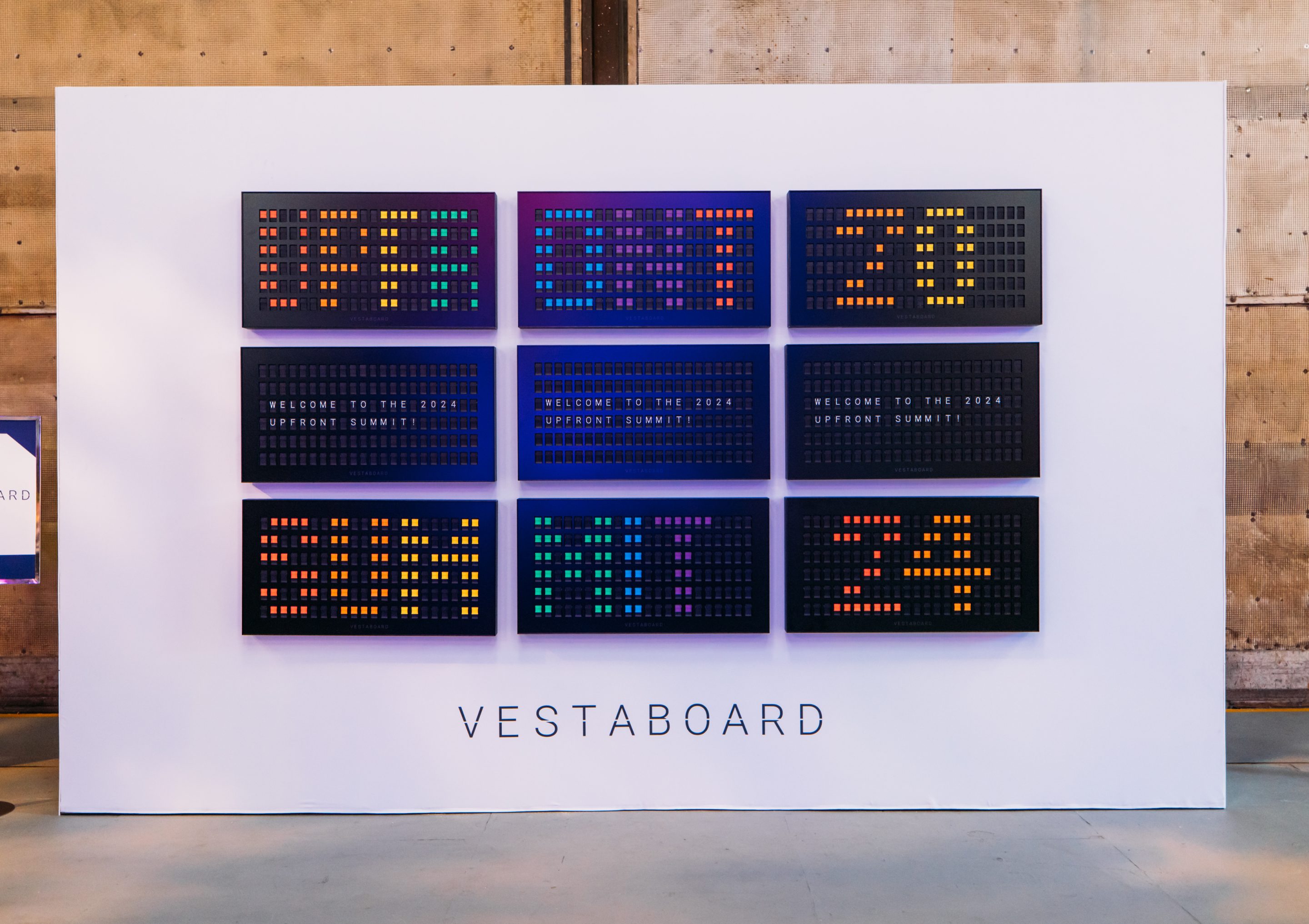 An image of a sign at the 2024 Upfront Summit.