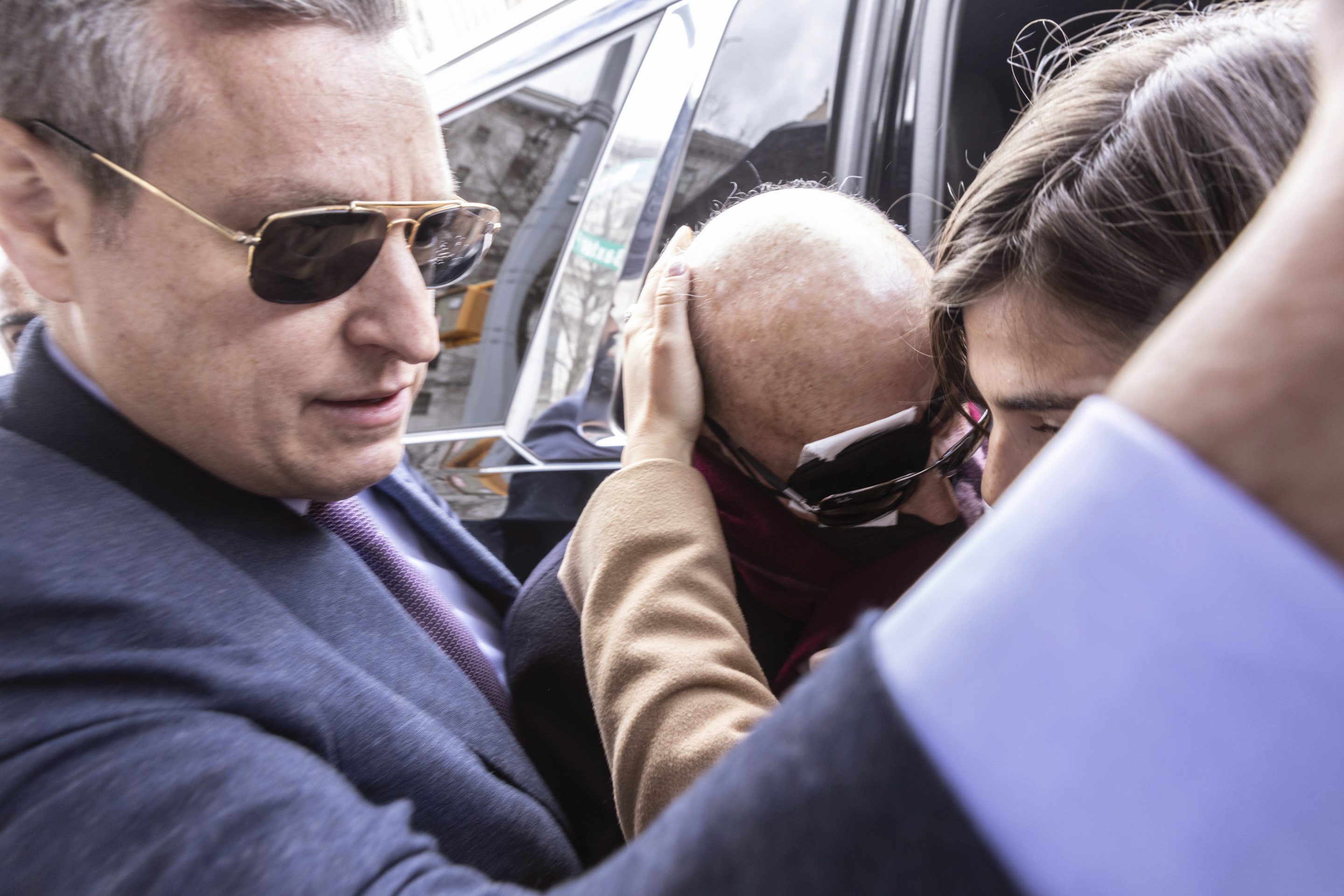 Joe Lewis arrives Manhattan Federal court for his sentencing, on April. 4, 2024, in New York.