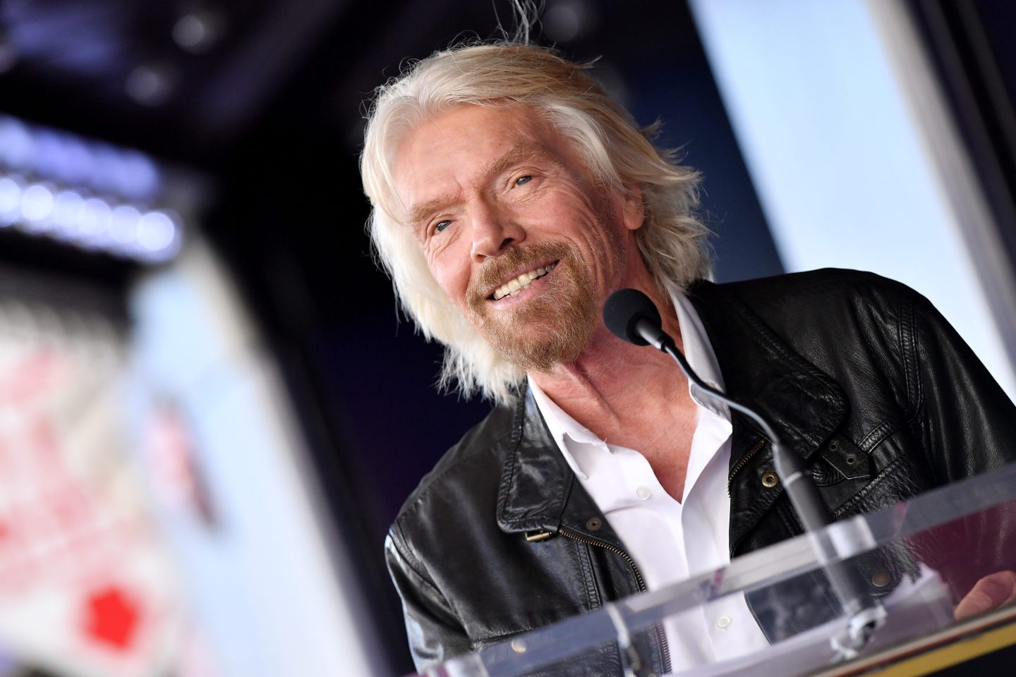 Richard Branson is honored with star on the Hollywood Walk of Fame on October 16, 2018 in Hollywood, California.