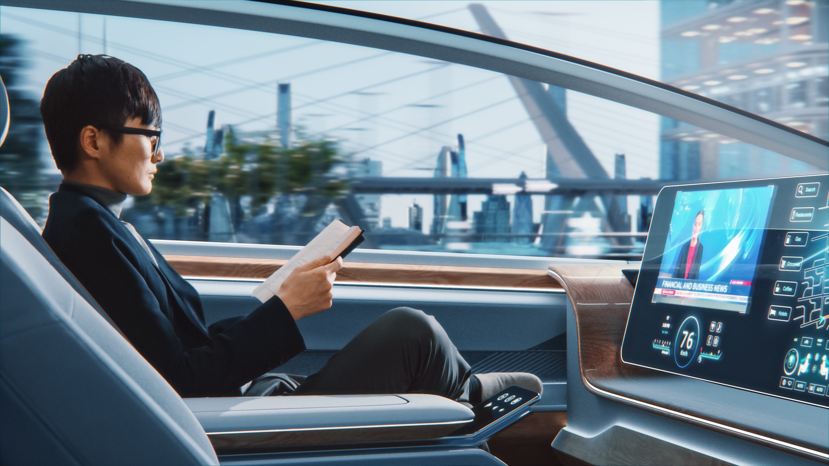 Self driving cars are still a rare sight.