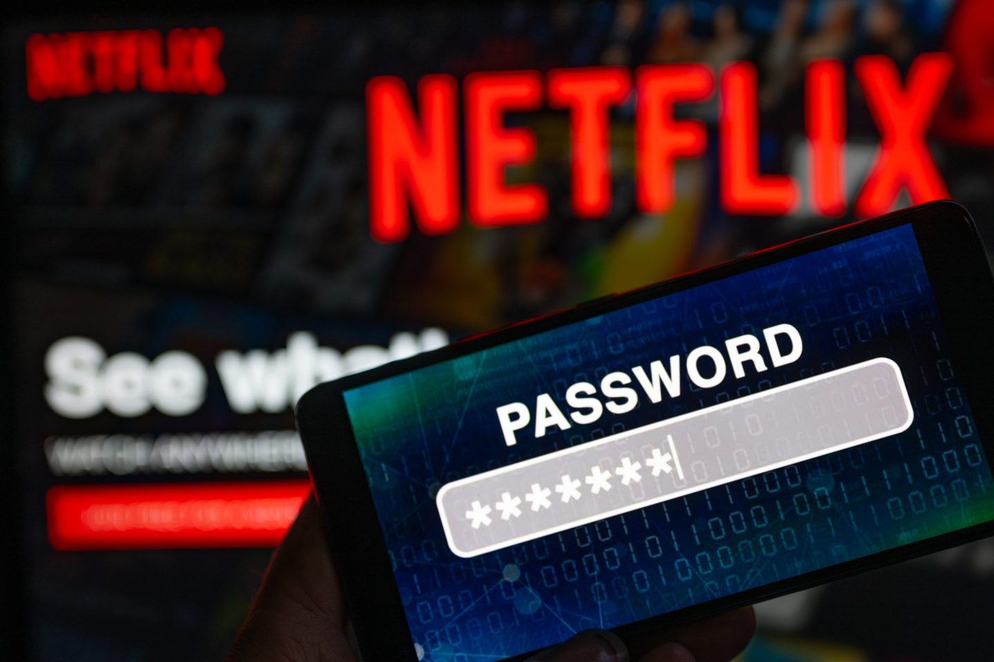Image of Netflix login screen.