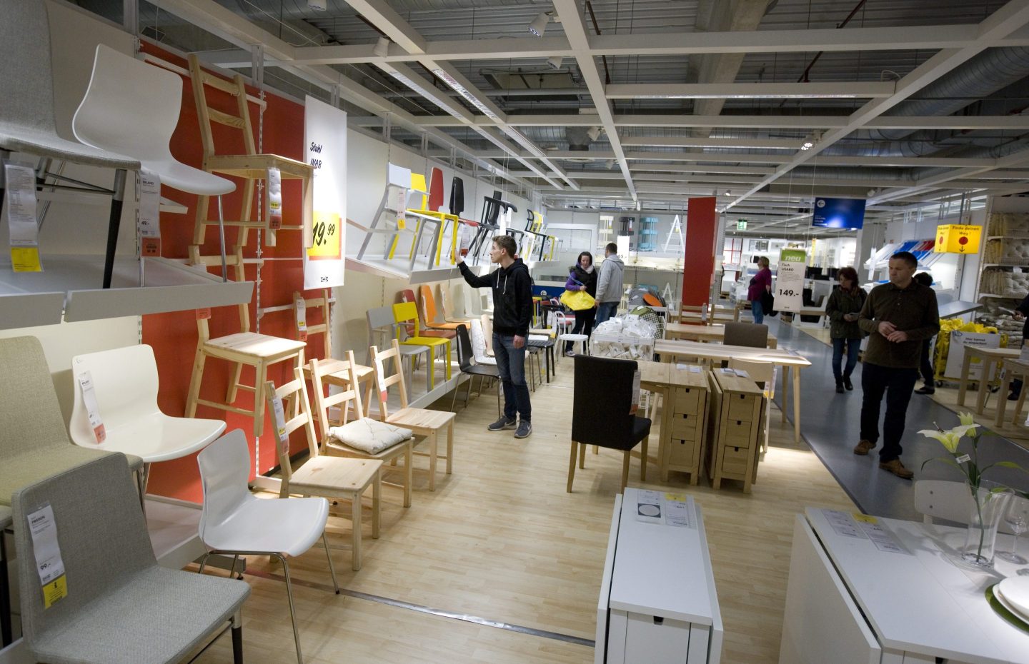 people shopping at Ikea store
