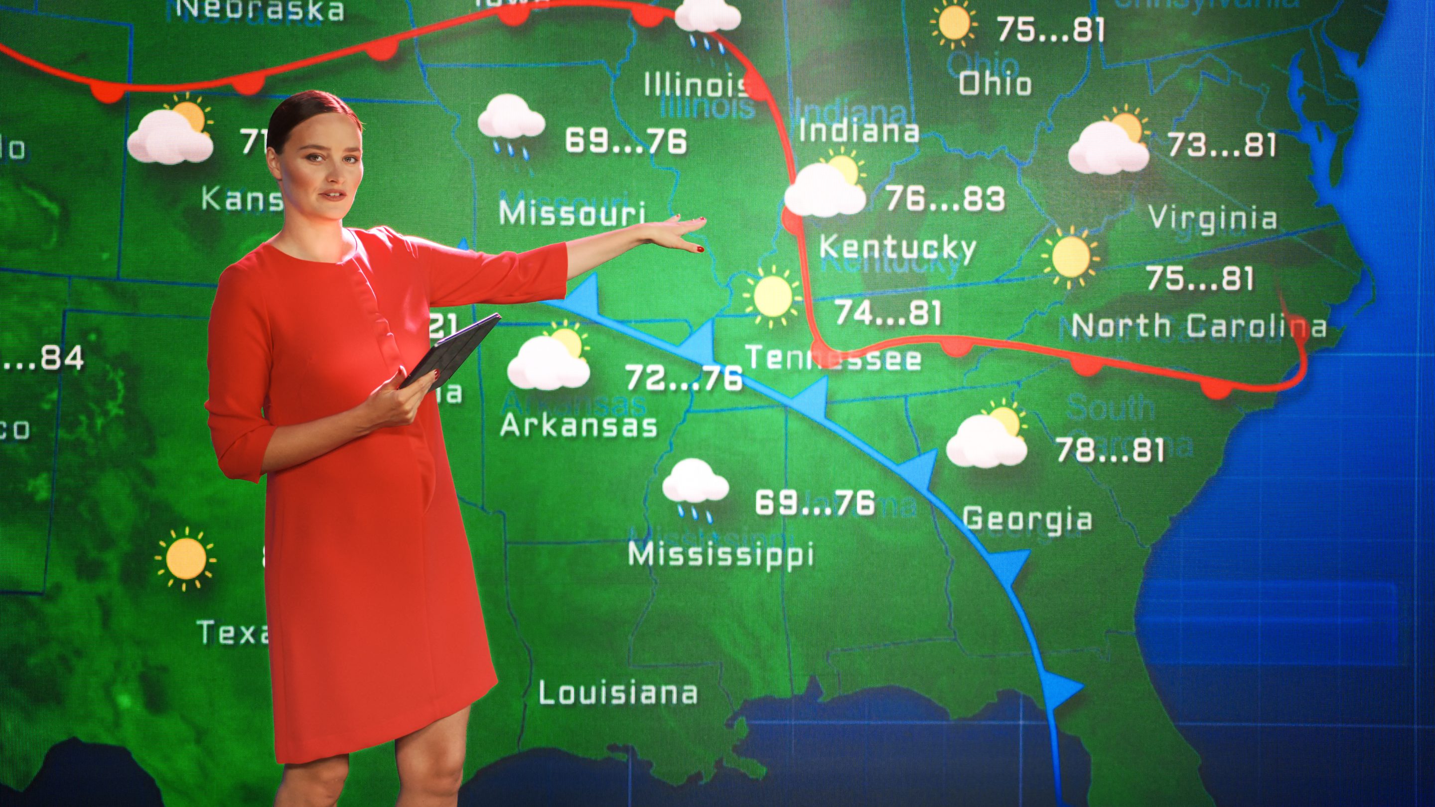 A TV weather presenter.