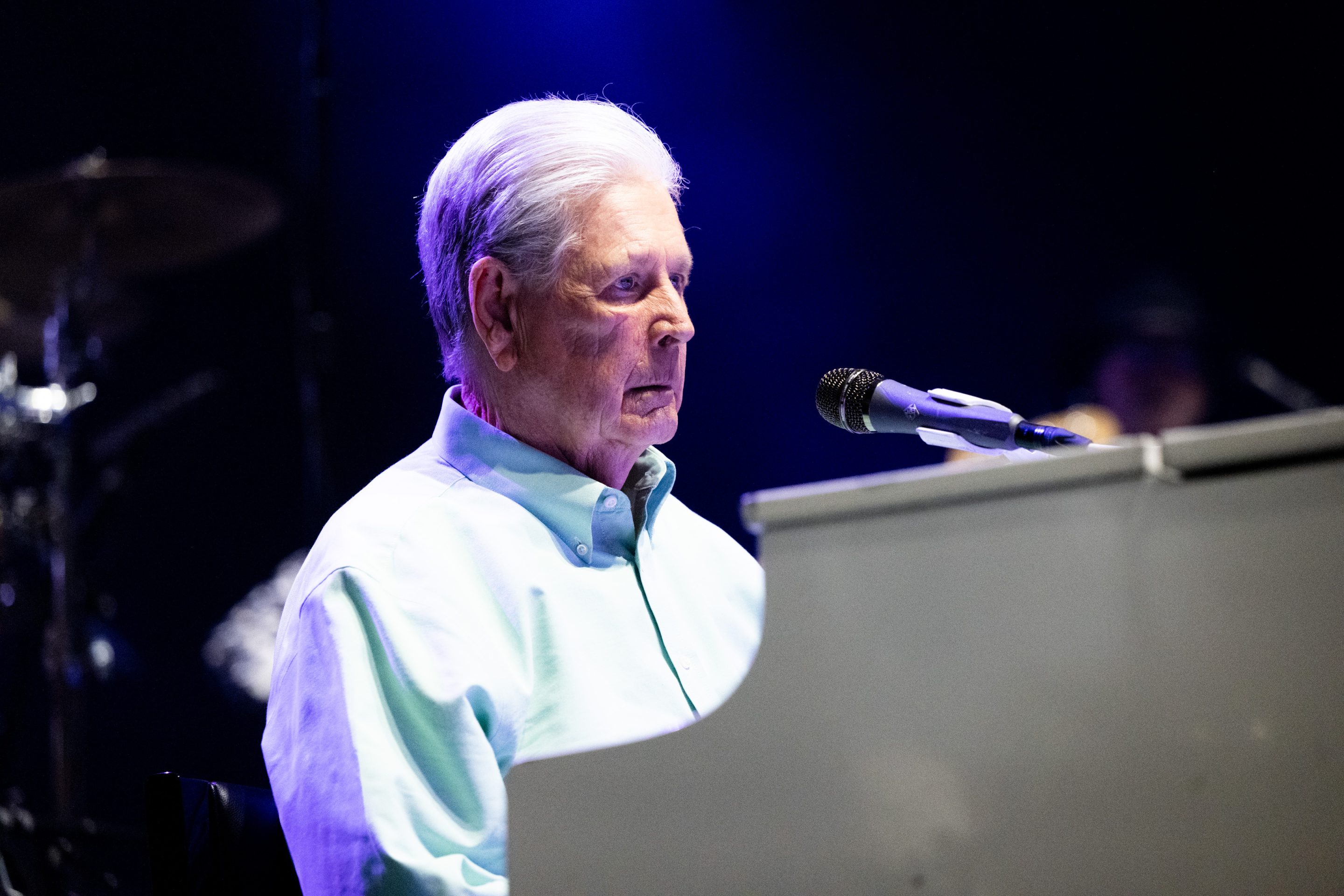 Musician Brian Wilson, founding member of The Beach Boys, performs onstage in Inglewood, California, in June 2022.