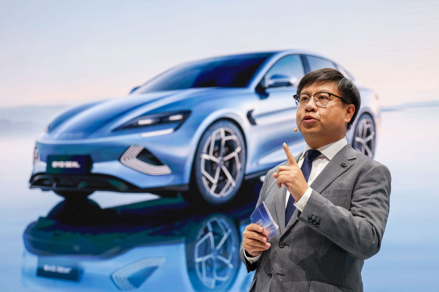 Michael Shu, managing director of BYD Europe, during the media day for the Munich Motor Show (IAA) in Munich, Germany.